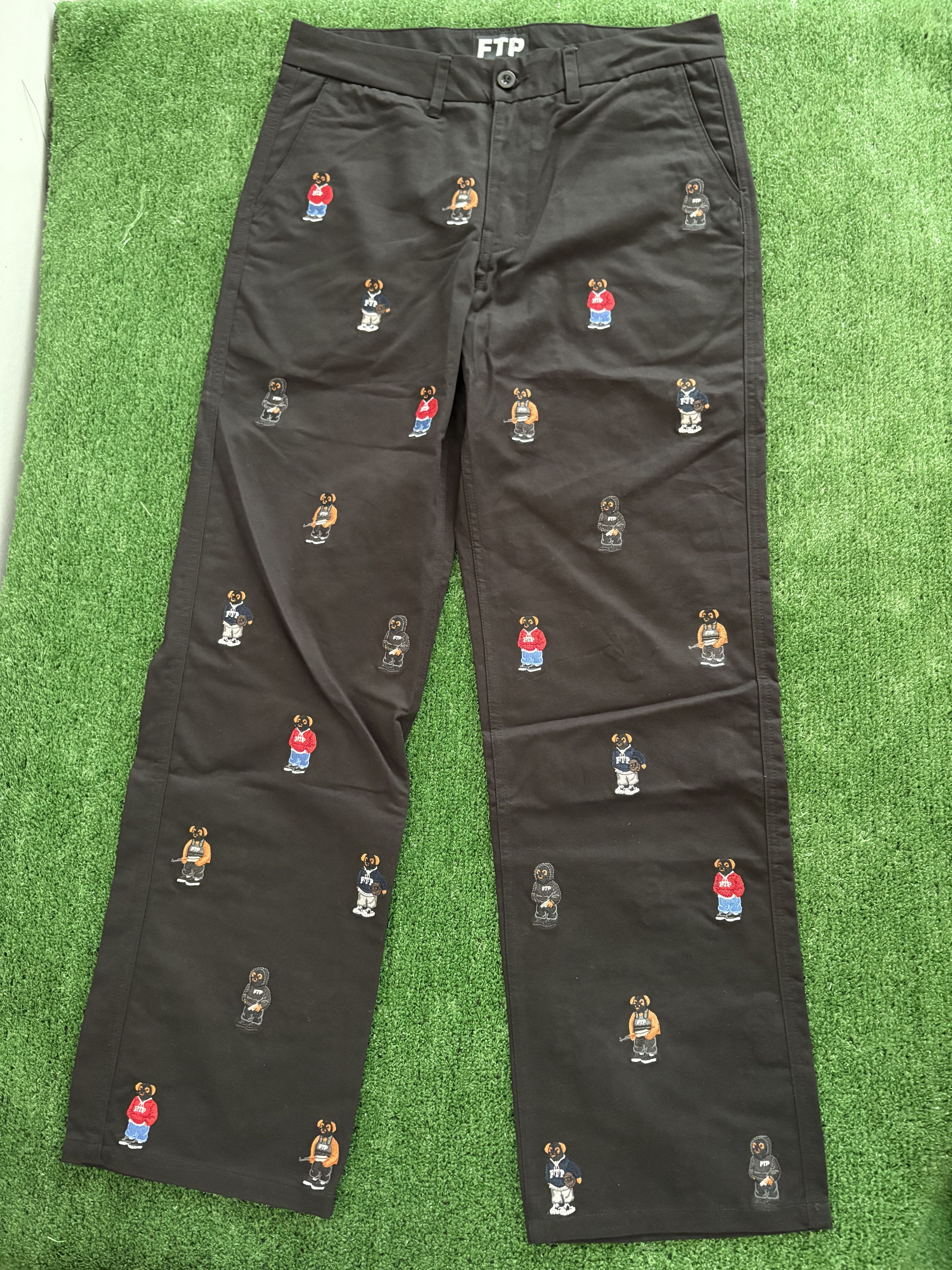 Fuck The Population FTP Bear Chino Pant Black Size US 32 / EU 48 - 6 Thumbnail