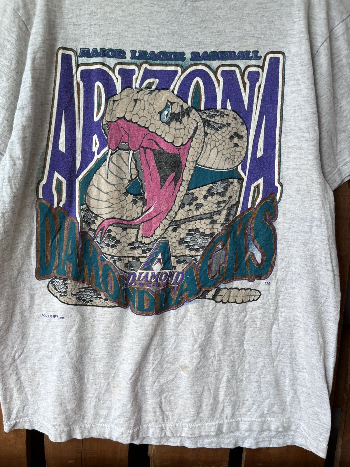 Logo 7 Vintage 1996 arizona diamonds backs snake t shirt Size US M / EU 48-50 / 2 - 4 Thumbnail