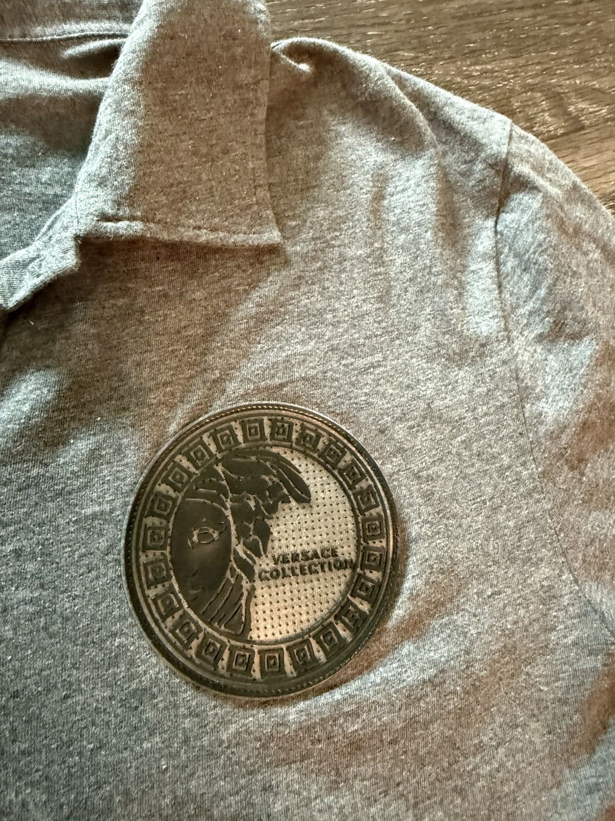 Versace Grey Versace Collection Polo Size US M / EU 48-50 / 2 - 3 Thumbnail