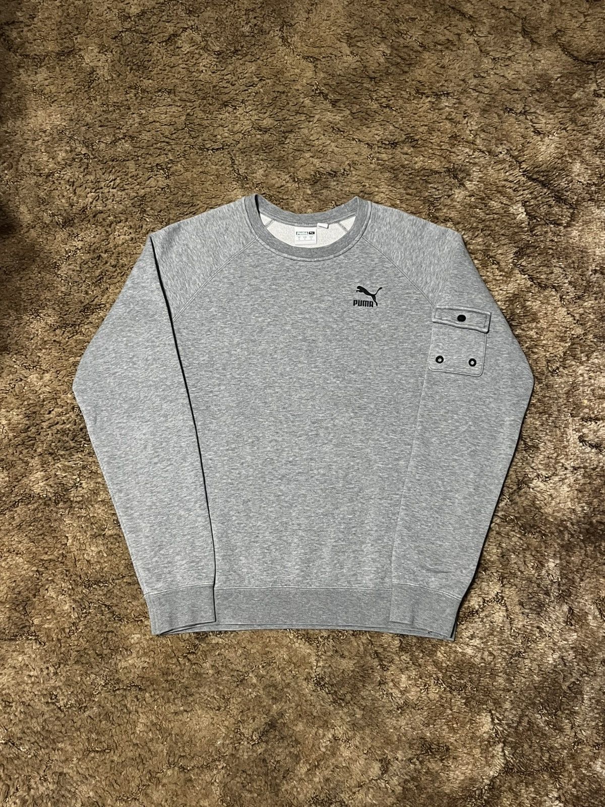 Puma Puma Small Logo Arm Pocket Crewneck Sweatshirt Grey Small Size US S / EU 44-46 / 1 - 1 Thumbnail