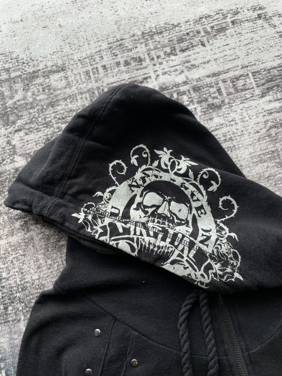 Dig Deep Y2K Dig Deep Punk Studed Skulls Hoodie Size US M / EU 48-50 / 2 - 9 Thumbnail