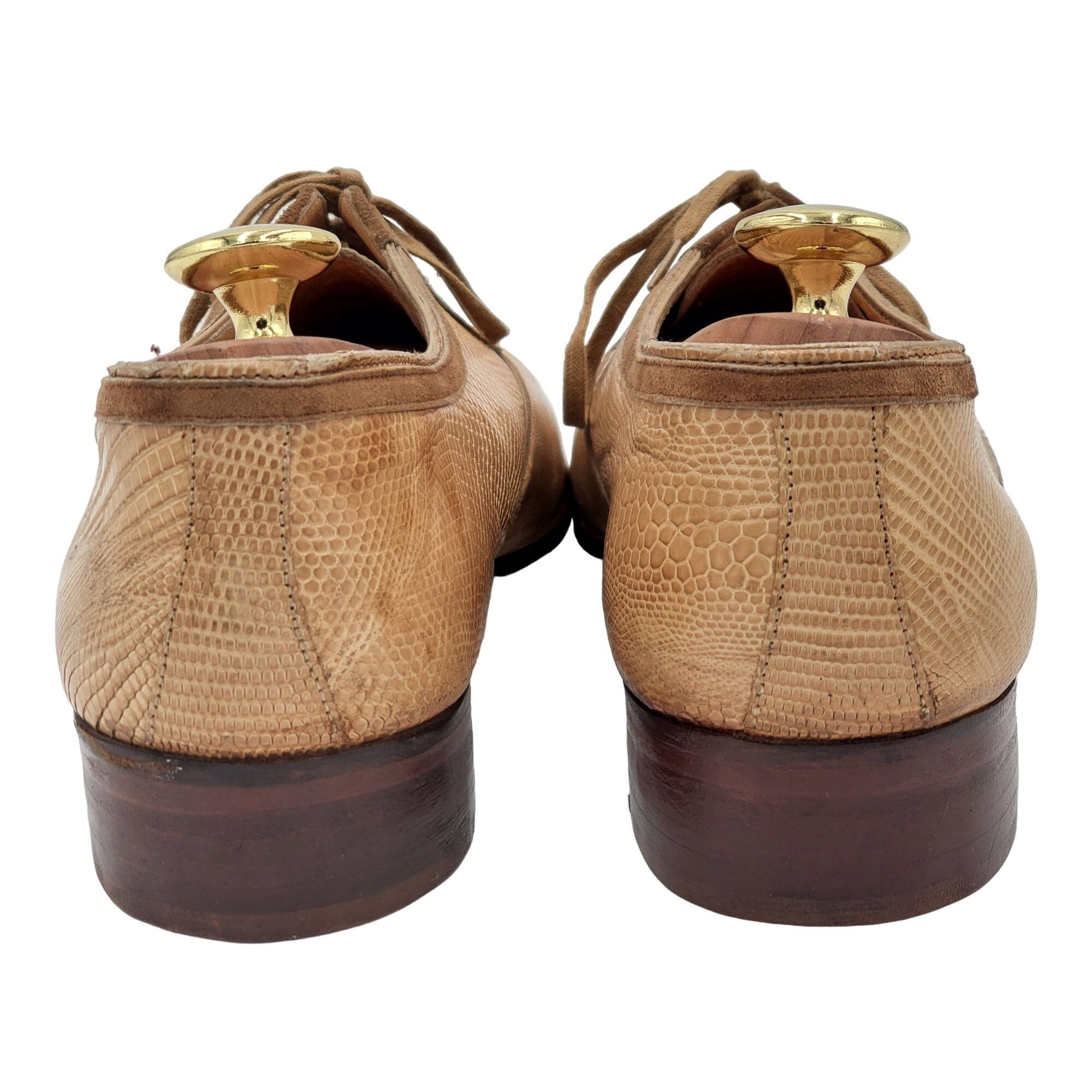 Mauri Vintage Mauri Italy Men 9 Exotic Teju Lizard Beige Tan Brown Size US 9 / EU 42 - 5 Thumbnail