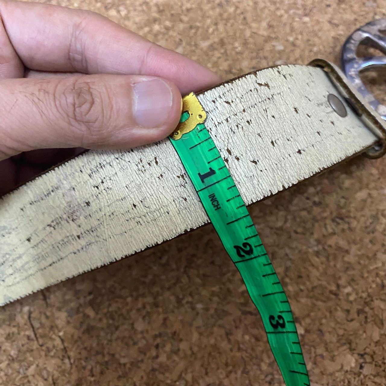 Genuine Leather Leather Island by Bill Lavin – Vintage Peace Belt – 40” Size ONE SIZE - 7 Thumbnail
