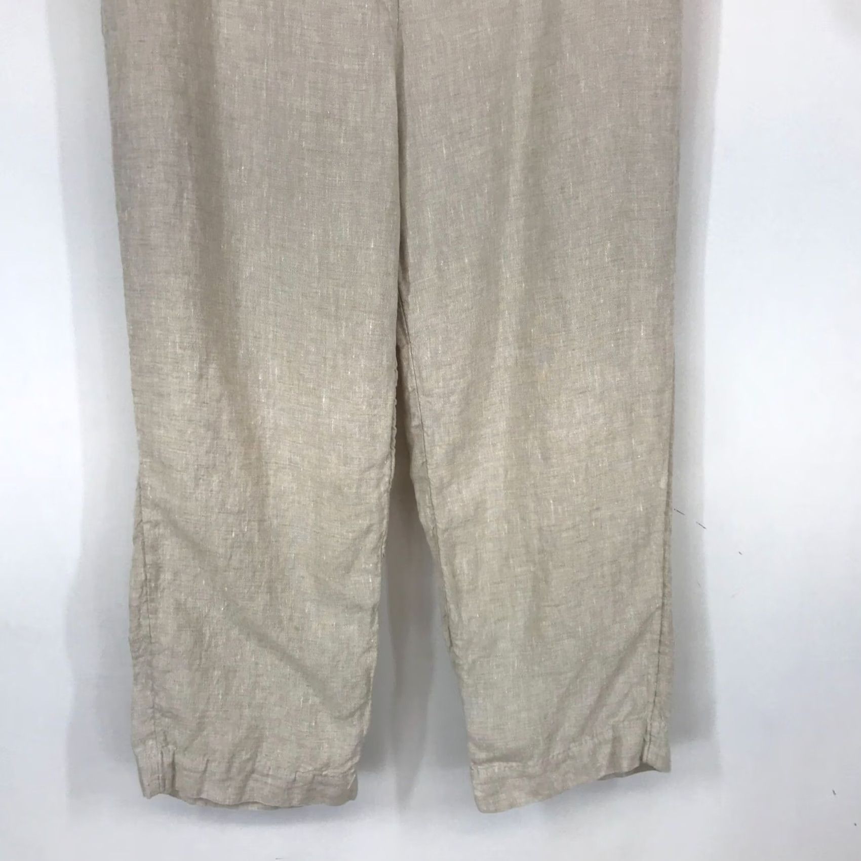 Vintage CHICO'S Women's Beige Linen Casual Pants 8R Size 30" / US 8 / IT 44 - 3 Thumbnail