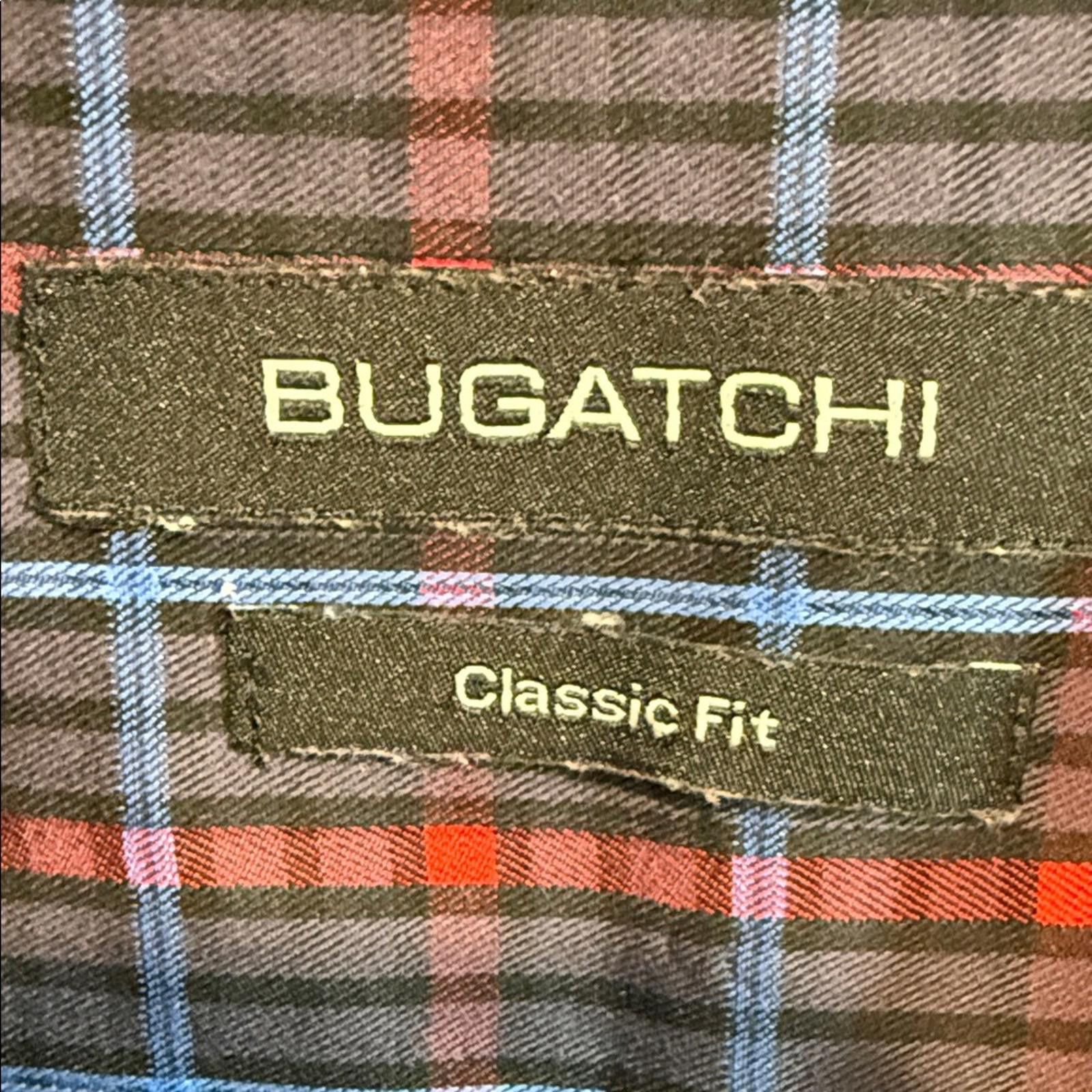 BUGATCHI Bugatchi Men's Blue and Red Soecklef Shirt Size US M / EU 48-50 / 2 - 2 Thumbnail