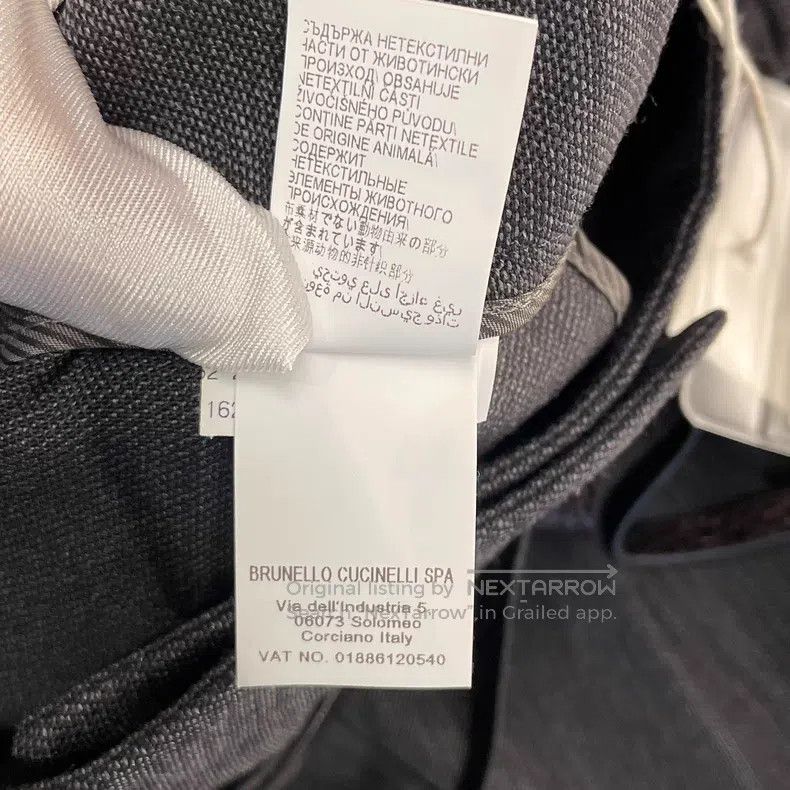 Brunello Cucinelli Brunello Cucinelli Black Grey Polyester Acetate Trousers Size 27" / US 4 / IT 40 - 9 Thumbnail