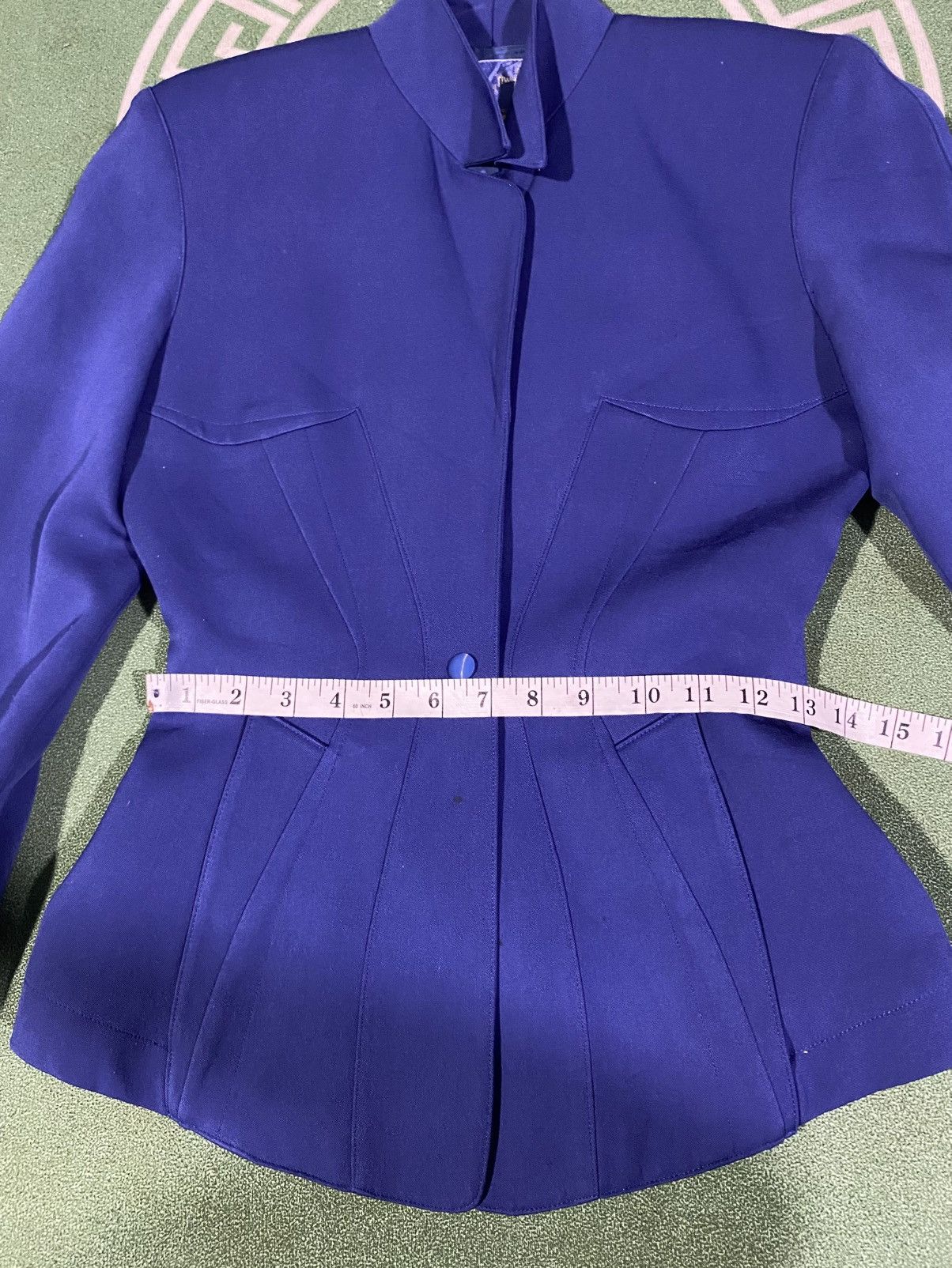 Thierry Mugler Vtg Runway 80s Thierry Mugler Hourglass Peplum PowerBlazer Size ONE SIZE - 11 Thumbnail