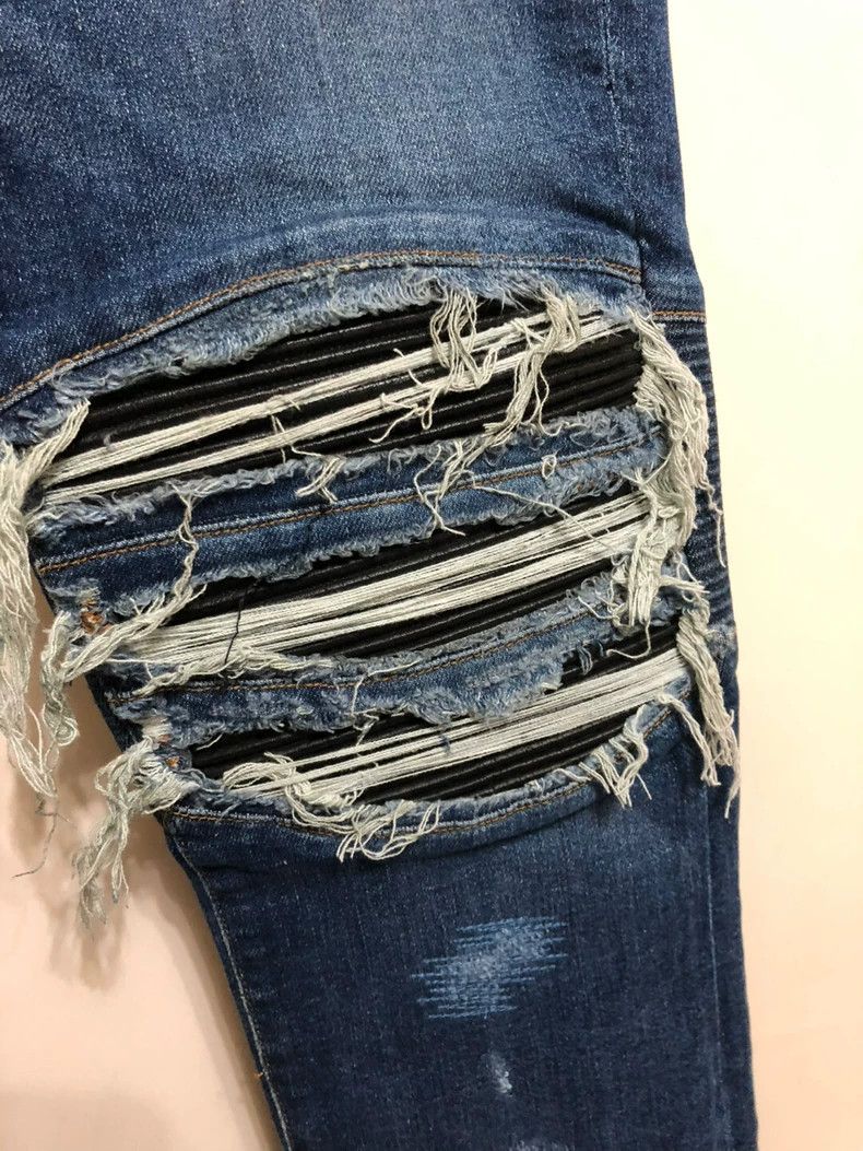 Amiri Amiri MX2 Leather Patch Jeans Size US 30 / EU 46 - 6 Thumbnail
