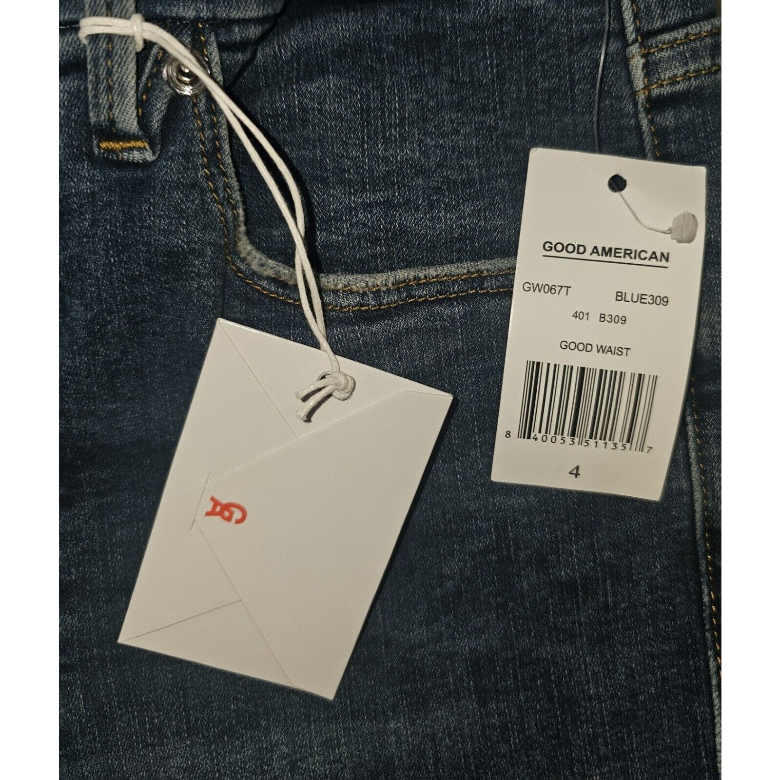 Good American GOOD AMERICAN Good Legs High Rise Released Frayed Hem Skinny Size 27" / US 4 / IT 40 - 5 Thumbnail