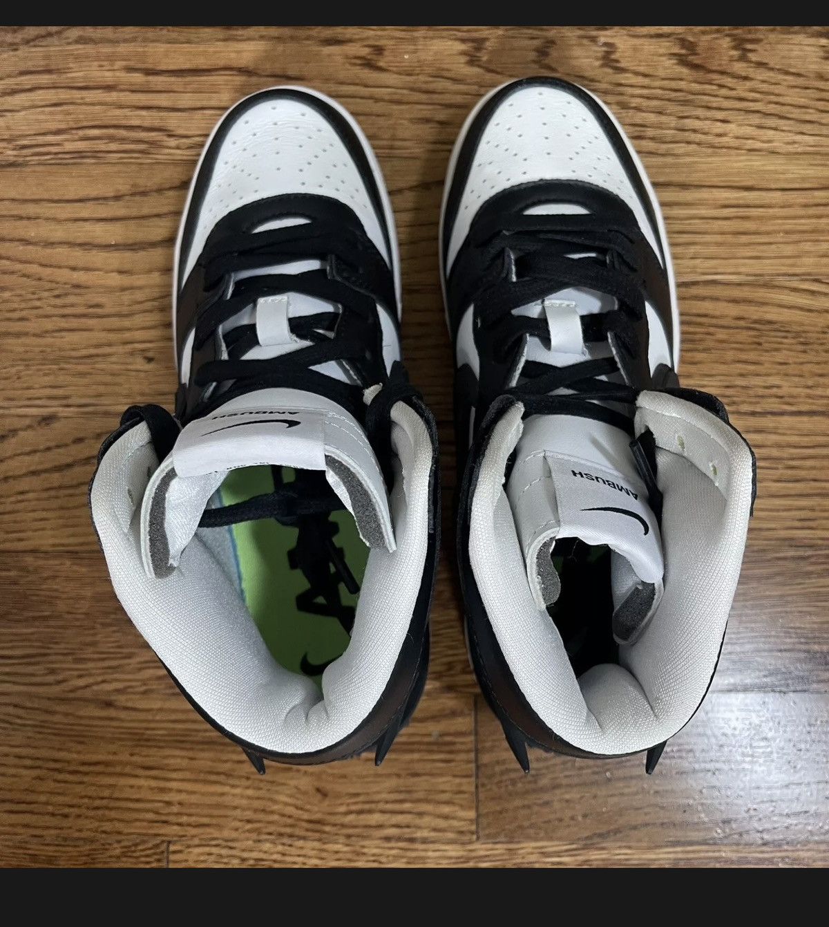 Nike Dunk High AMBUSH Black White 2019 Womens 5.5 New Panda