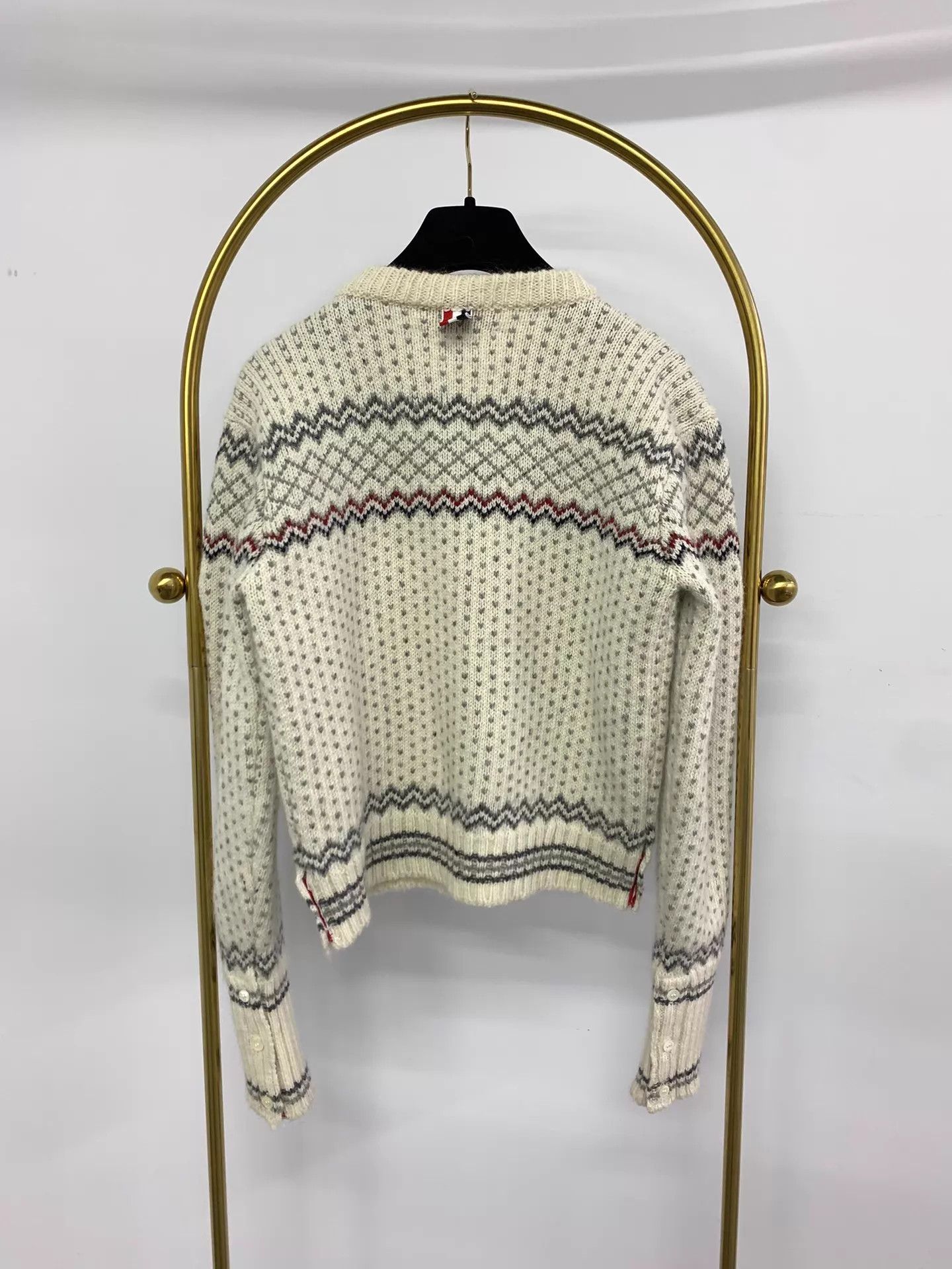 Thom Browne Thom Browne White Colorblock Fair Isle Cardigan 42 Size M / US 6-8 / IT 42-44 - 3 Thumbnail
