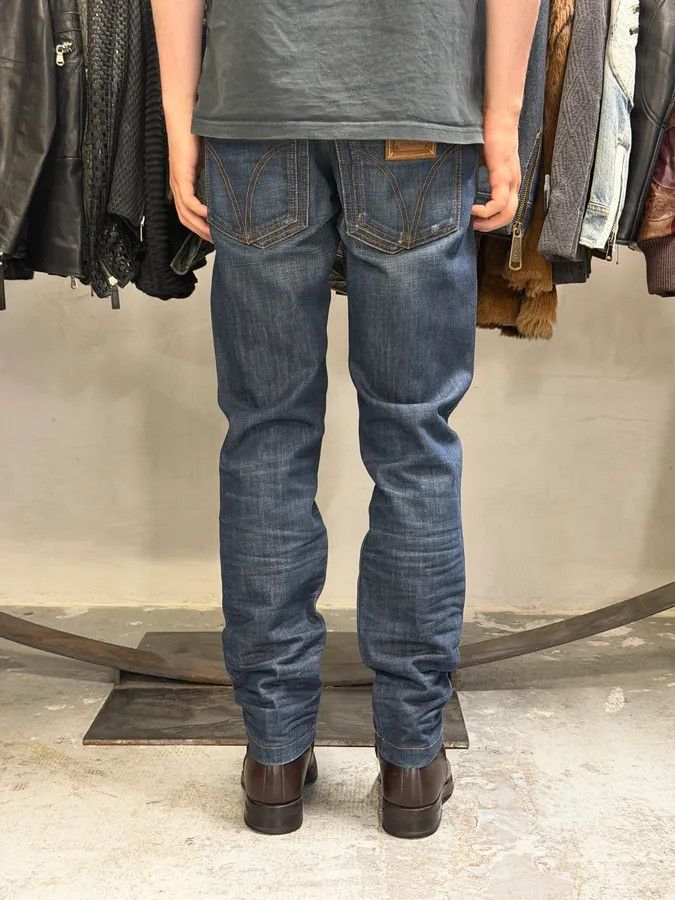 Dolce & Gabbana 2000s Dolce & Gabbana Navy Raw Faded Denim Jeans Size US 32 / EU 48 - 3 Thumbnail
