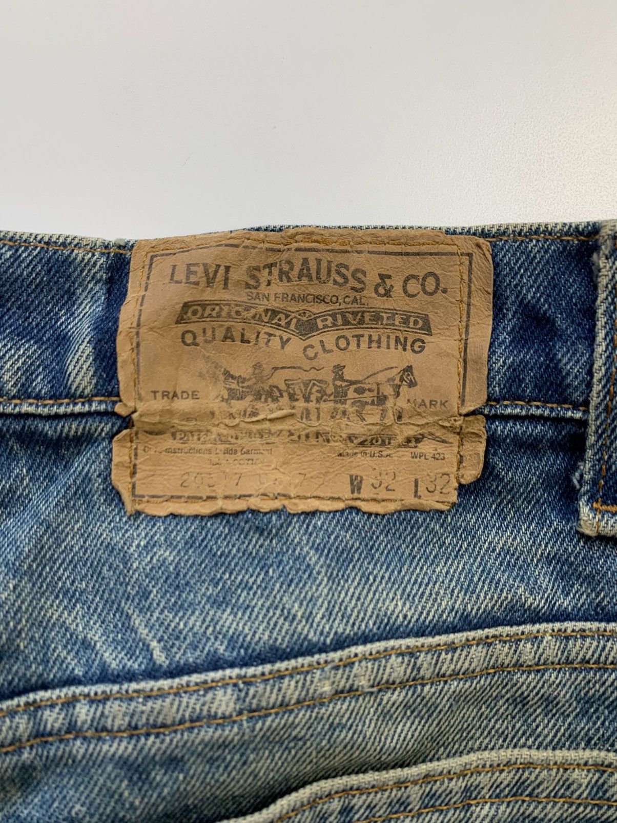 LVC 80s levis 517 distressed blue jeans usa orange tabs Size US 31 - 7 Thumbnail