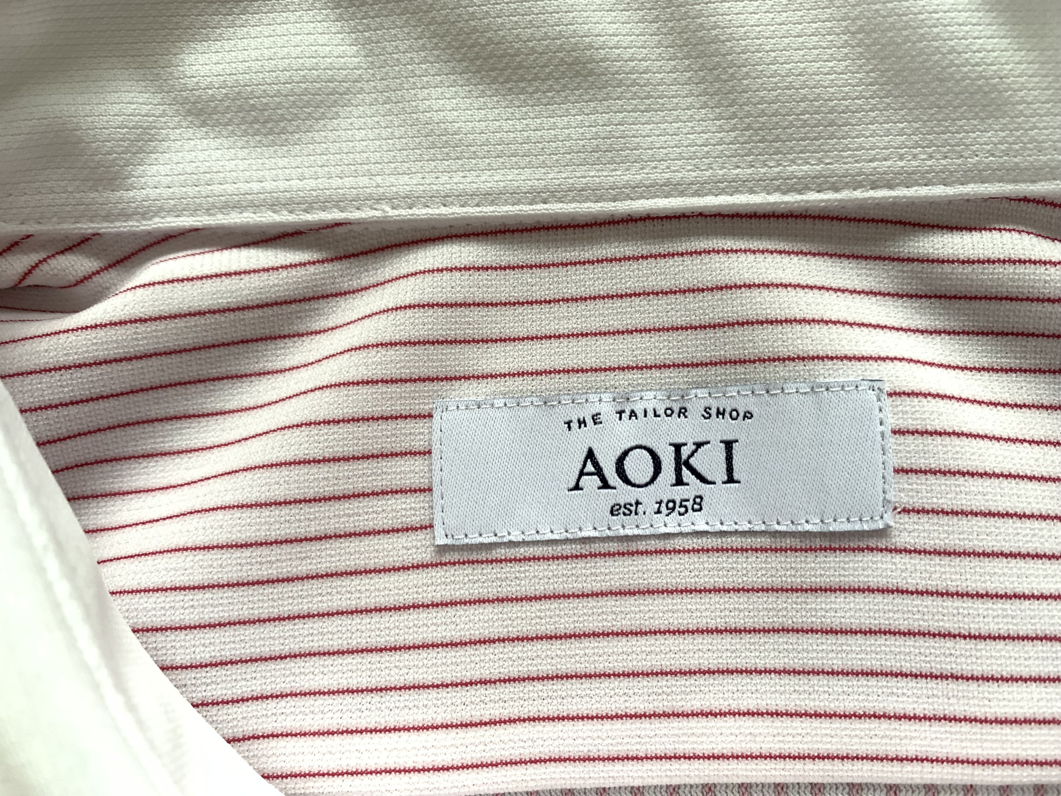 Japanese Brand Aoki Basic White Stripe Short Sleeve Japan Button Shirt Size US L / EU 52-54 / 3 - 5 Thumbnail