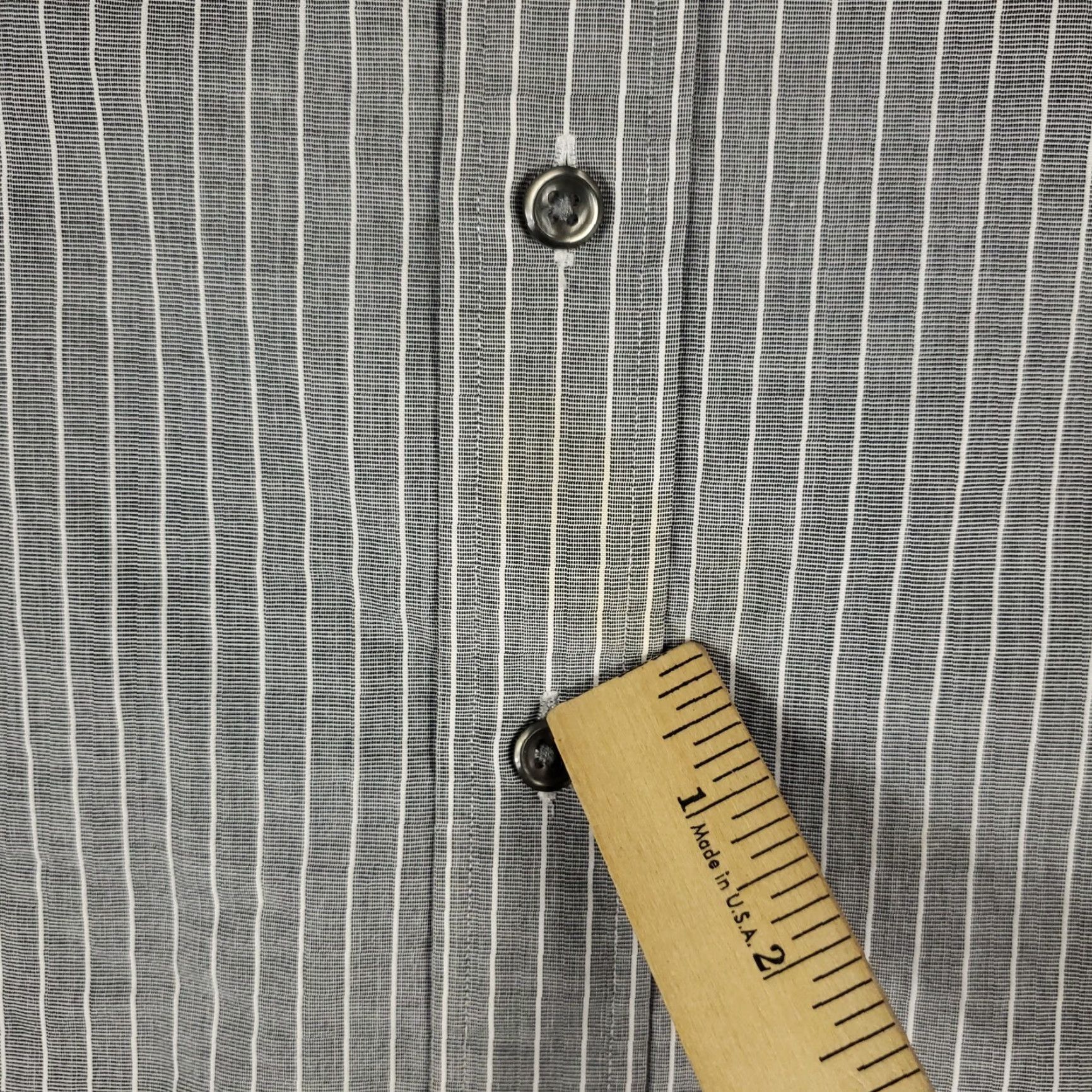 Polo Ralph Lauren Polo Ralph Lauren Button-Up Shirt Mens 2XL Gray White Striped Cotton Long Sleeve Classic Preppy Size US XXL / EU 58 / 5 - 4 Thumbnail