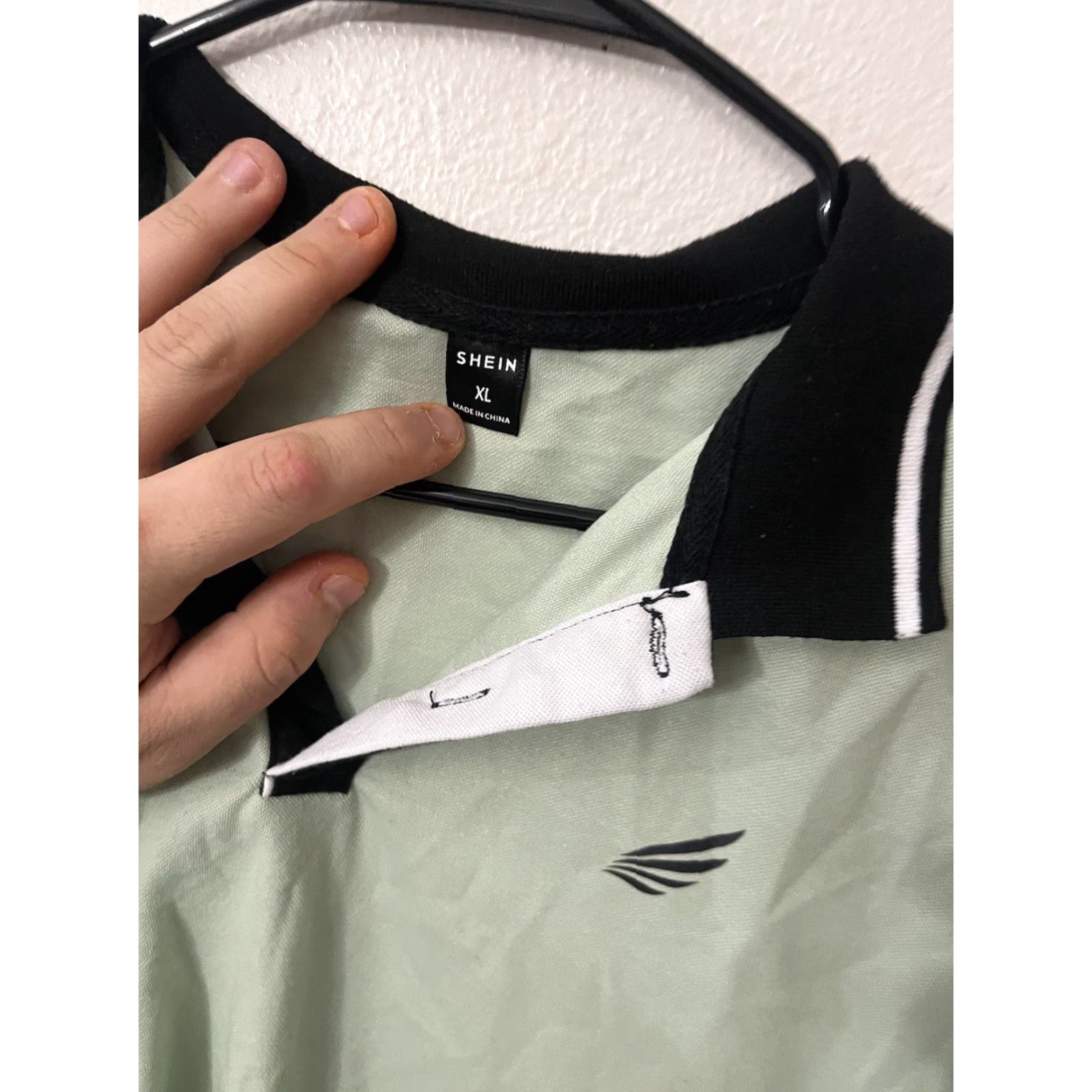 Shein Shein Men's Mint Green Polyester Short Sleeve Polo Shirt Size XL Size US XL / EU 56 / 4 - 3 Thumbnail