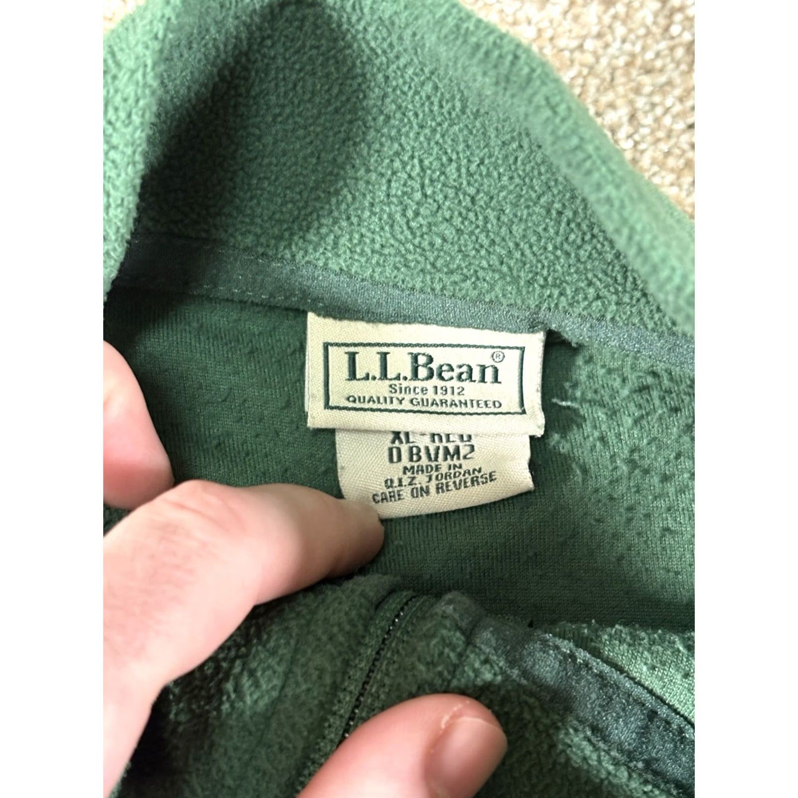 Vintage LL Bean Polar Fleece Pullover Quarter Zip Sweatshirt Green Men’s XL Reg Shirt Pullover Outdoor Zippered Long Sleeve Regular Fit Men Womens? Size US XL / EU 56 / 4 - 3 Thumbnail