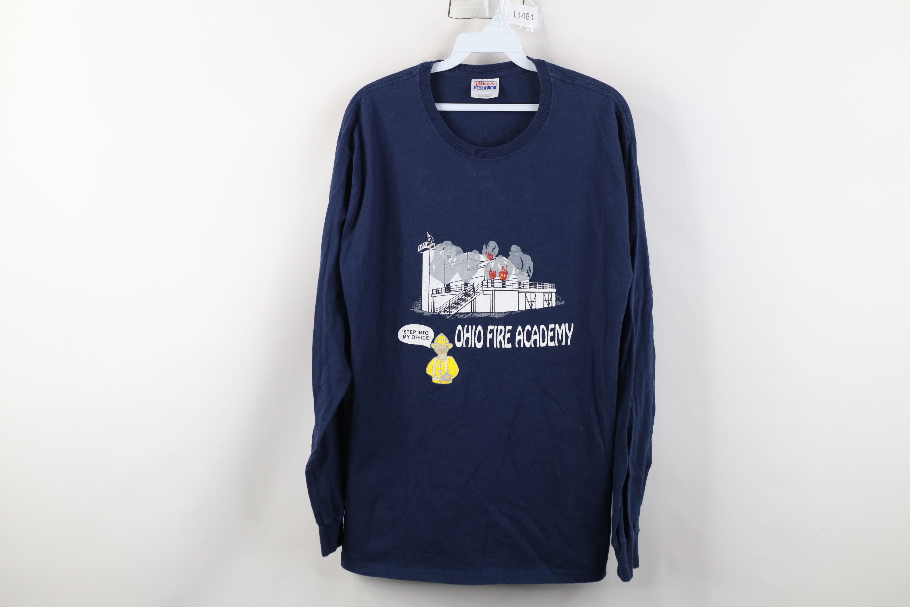 Vintage Vintage 90s Ohio Fire Academy Long Sleeve T-Shirt Size US M / EU 48-50 / 2 - 1 Thumbnail