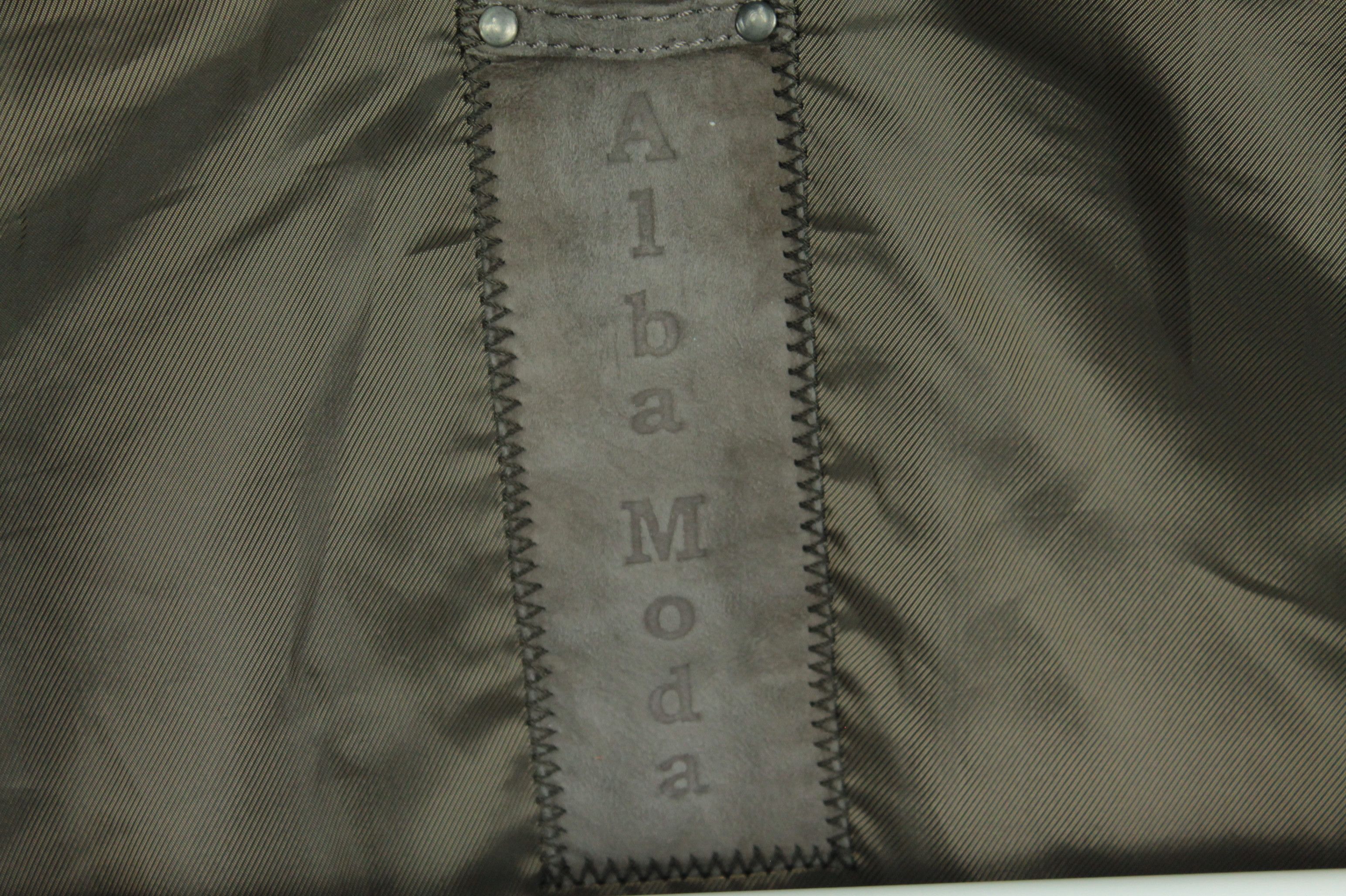 ALBA AlbaModa Gray Suede Leather Jacket Size US L / EU 52-54 / 3 - 9 Thumbnail