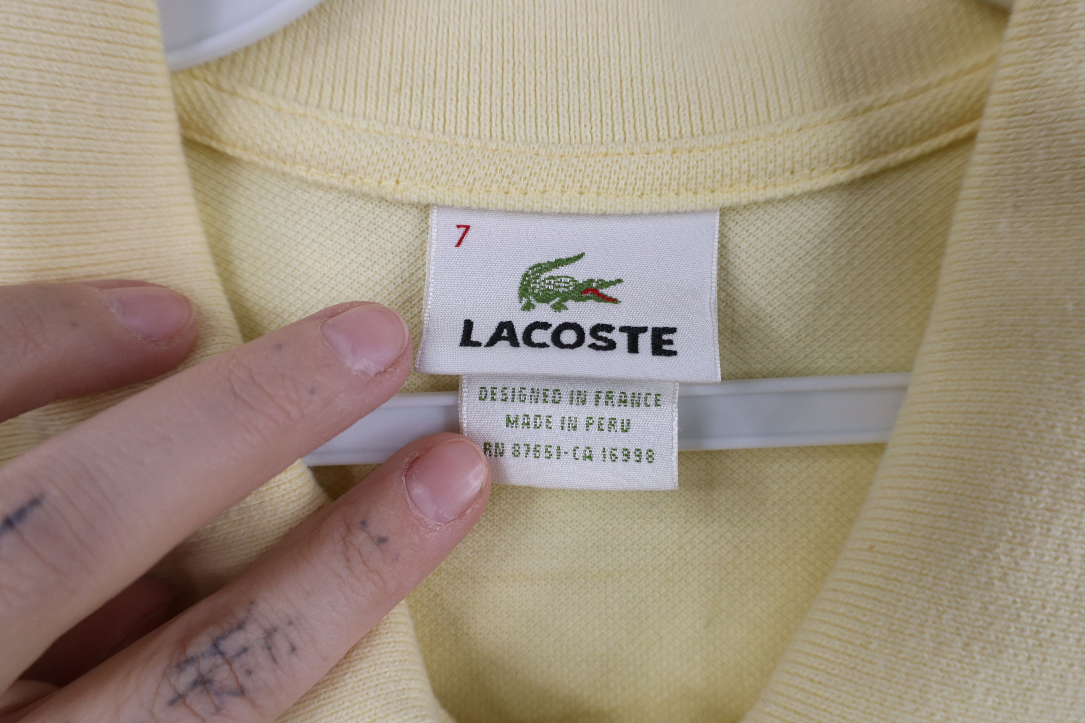 Lacoste Vintage Lacoste Faded Croc Logo Pique Cotton Golf Polo Shirt Size US XL / EU 56 / 4 - 8 Thumbnail