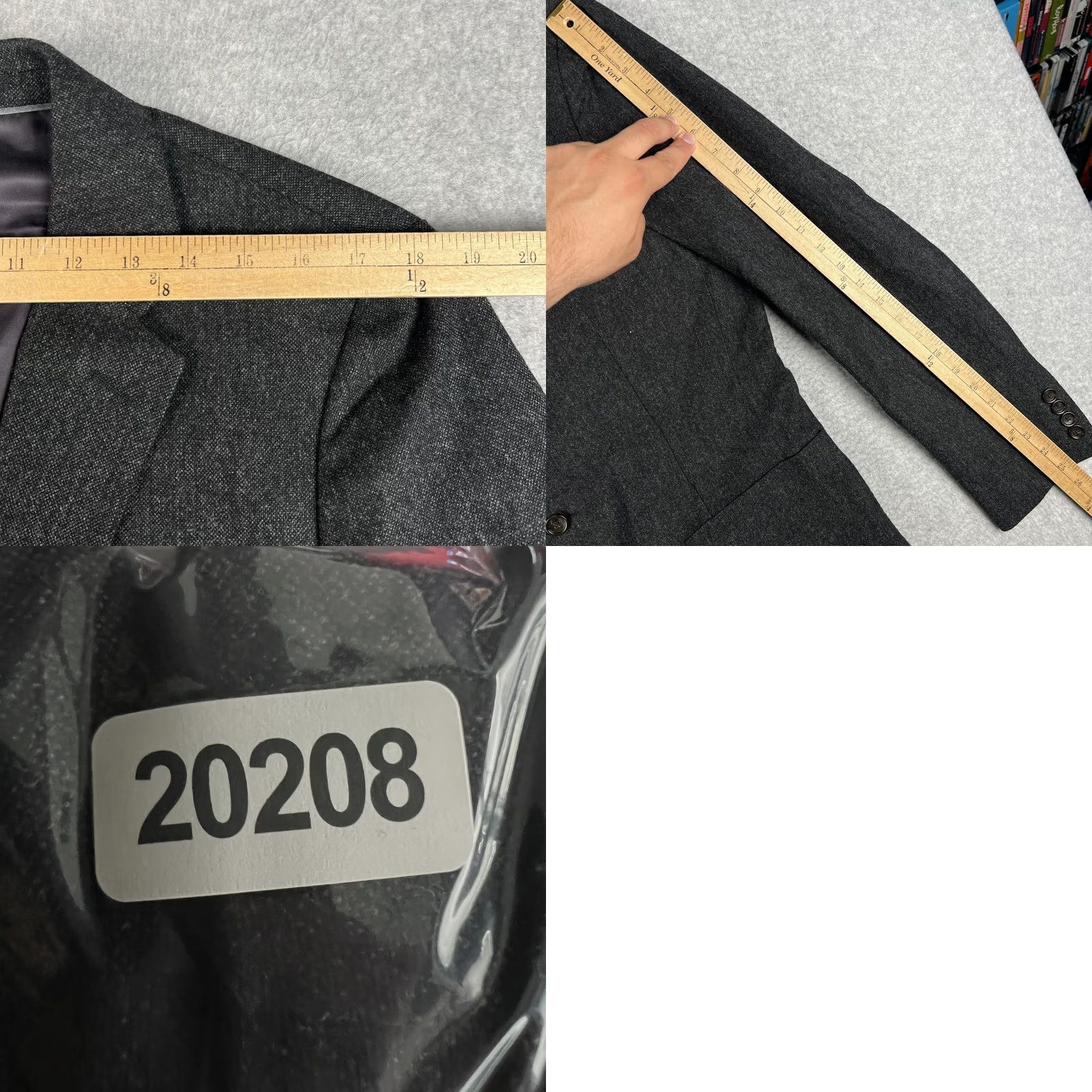 J.Crew J.CREW Blazer Sport Coat Wool Unstructured Ludlow Moon British Cloth 40R Grey Mens Size 40R - 8 Thumbnail