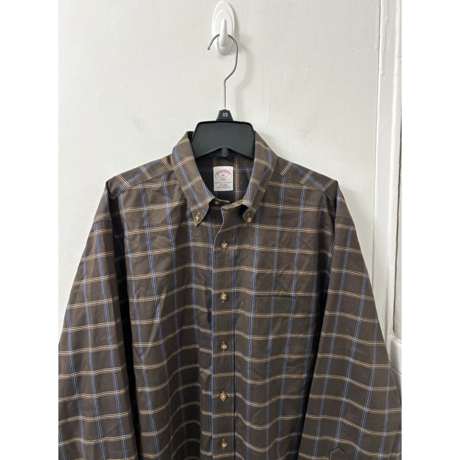 Brooks Brothers Brooks Brothers Original Polo Shirt Mens M Brown Plaid Button-Down 346 L/S Size US M / EU 48-50 / 2 - 2 Thumbnail