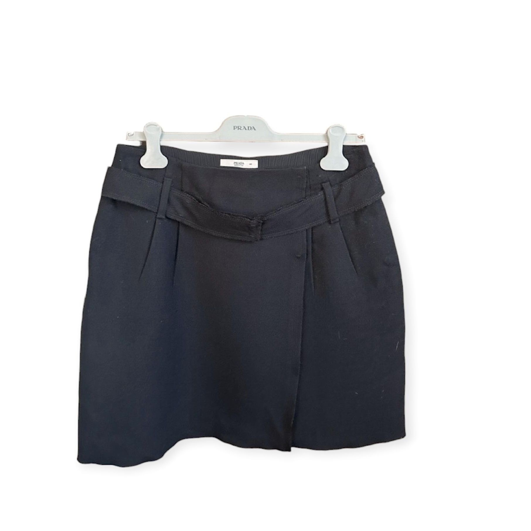Prada Archival Prada FW2006 Black Wool Wrap Skirt IT46 Italy Size 32" / US 10 / IT 46 - 1 Thumbnail