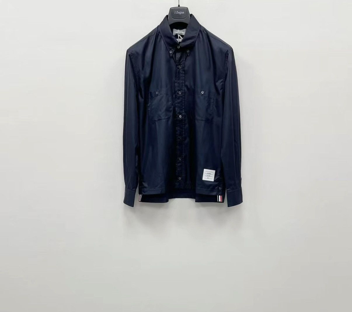Thom Browne Black Long-Sleeve Button-Up Shirt - Size L Size US L / EU 52-54 / 3 - 1 Thumbnail