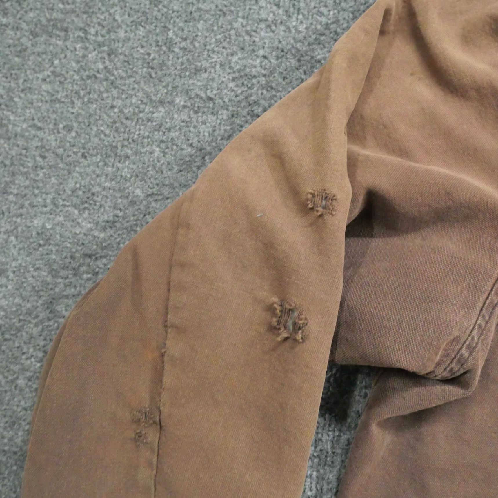 Vintage VINTAGE DuckHead Jacket Mens XLT Brown 90s Hooded Lined Cotton Canvas Zip Workwear Grunge 90s Mens XLT Brown Size US XL / EU 56 / 4 - 3 Thumbnail