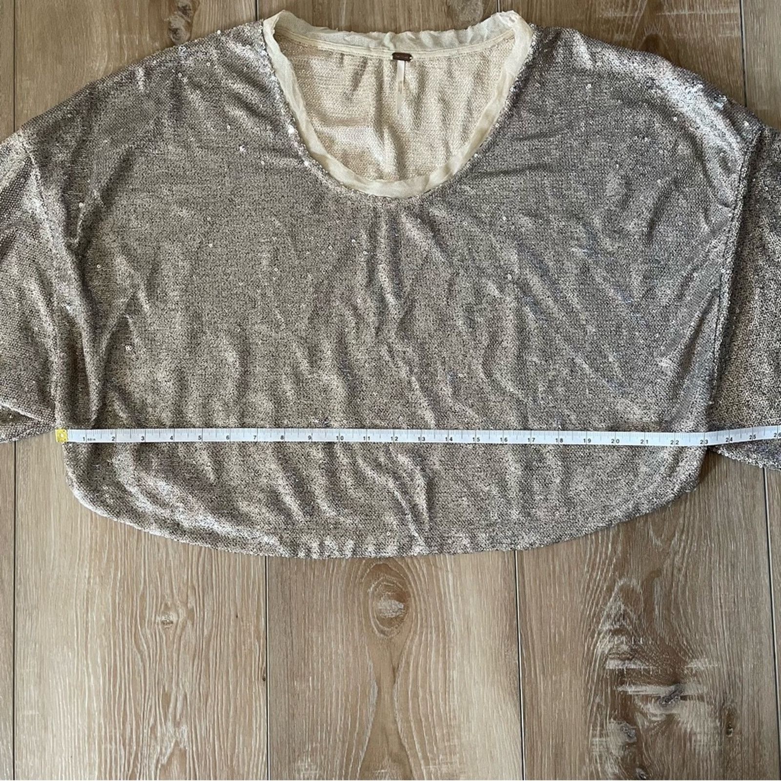 Free People Free People Champagne Dreams Sequin Top Size S / US 4 / IT 40 - 12 Thumbnail