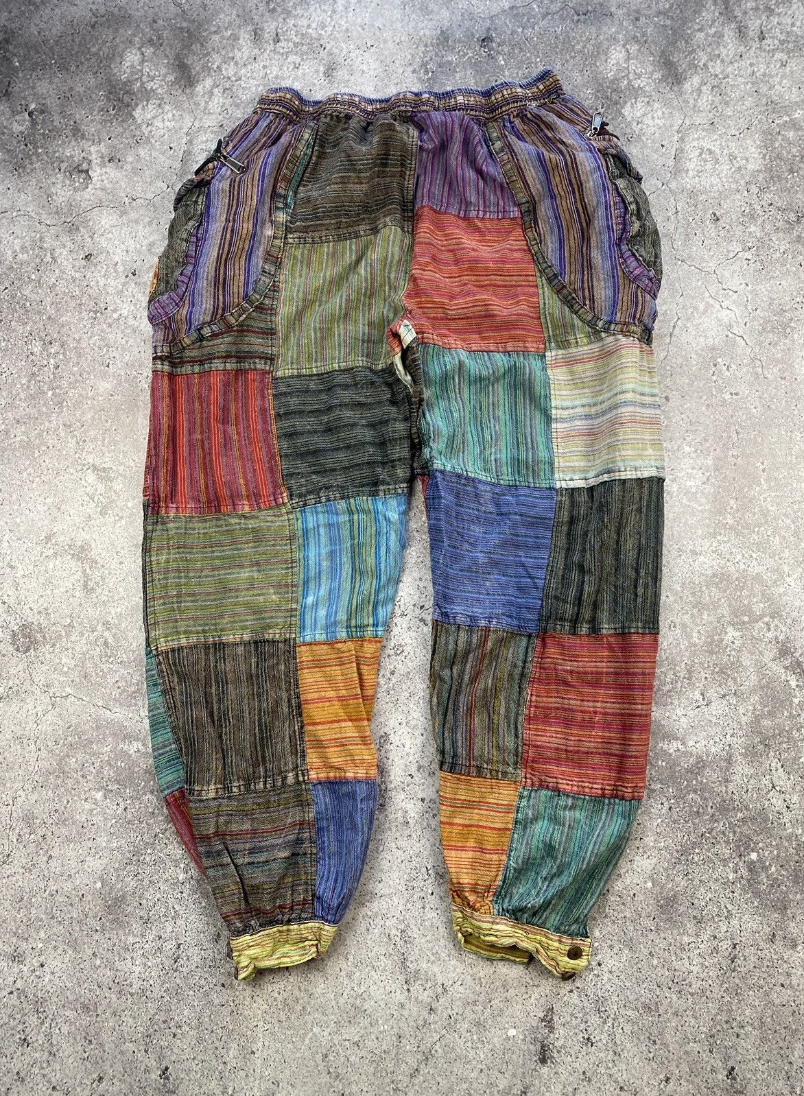Japanese Brand Vintage NEPAL patchwork cargo pants Junya Watanabe JAPANESSE Size US 34 / EU 50 - 5 Thumbnail