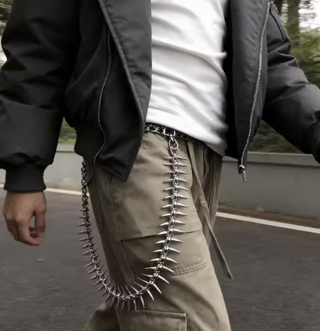 Japanese Brand Retro punk streetweary y2k spike pants pocket wallet chain Size ONE SIZE - 2 Thumbnail