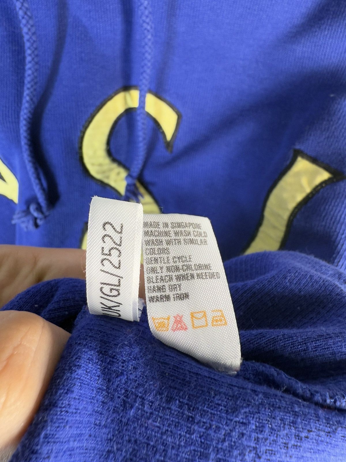 Yves Saint Laurent Big Logo YSL Hoodie Sweatshirt Rare Sweater Blue Navy 90s Size US L / EU 52-54 / 3 - 7 Thumbnail