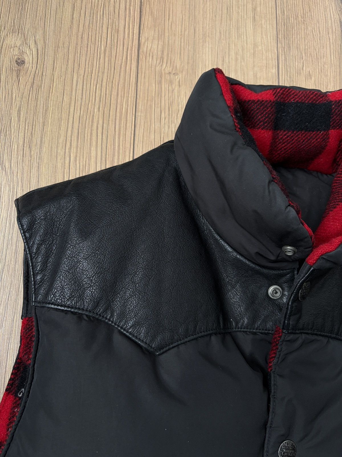 Polo Ralph Lauren Polo Ralph Lauren Buffalo Wool Check Down Reversible Vest Size US L / EU 52-54 / 3 - 17 Thumbnail