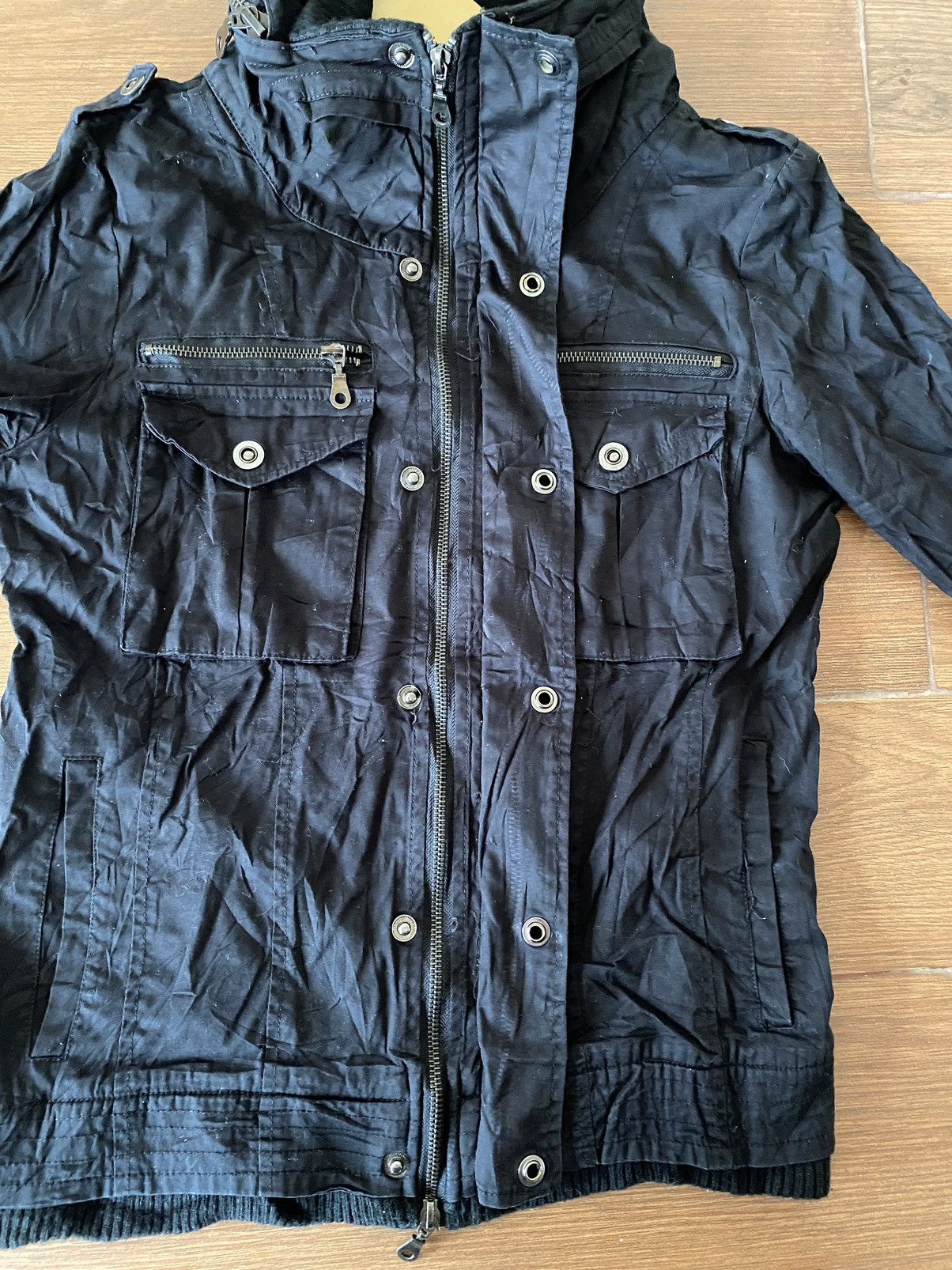 If Six Was Nine × Japanese Brand × Le Grande Bleu (L.G.B.) BINDINGOFFER Parsley Star Bono hooded jacket Goa Style Size US L / EU 52-54 / 3 - 6 Thumbnail