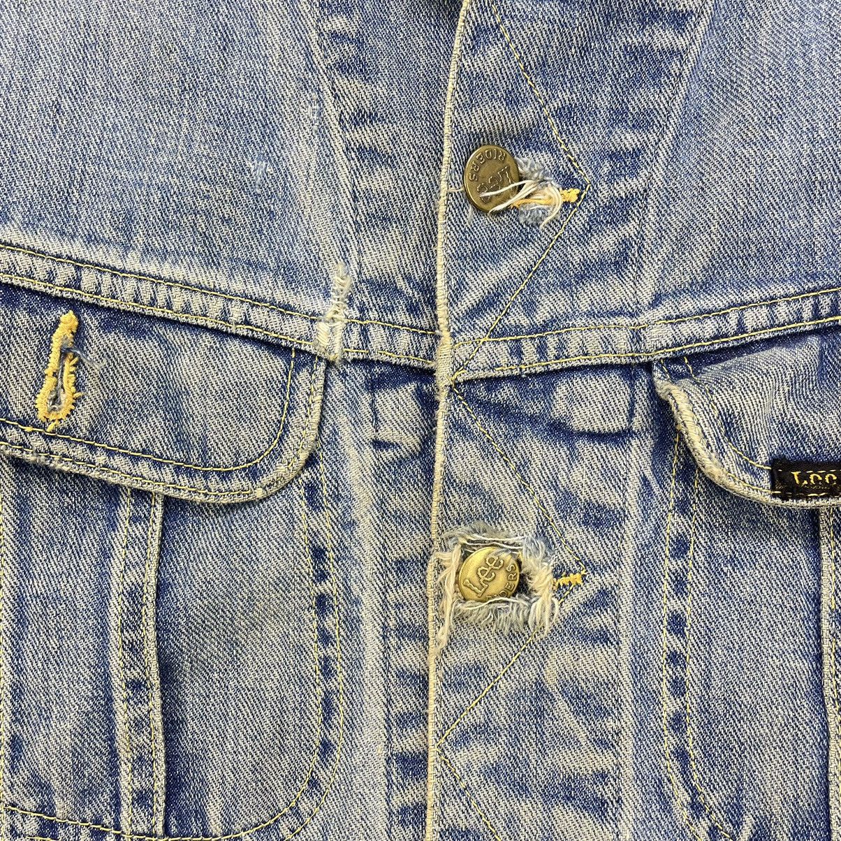 Lee 🔥Vtg 80s Distressed Lee Riders 1O1 Jacket Trucker Denim Size US M / EU 48-50 / 2 - 12 Thumbnail