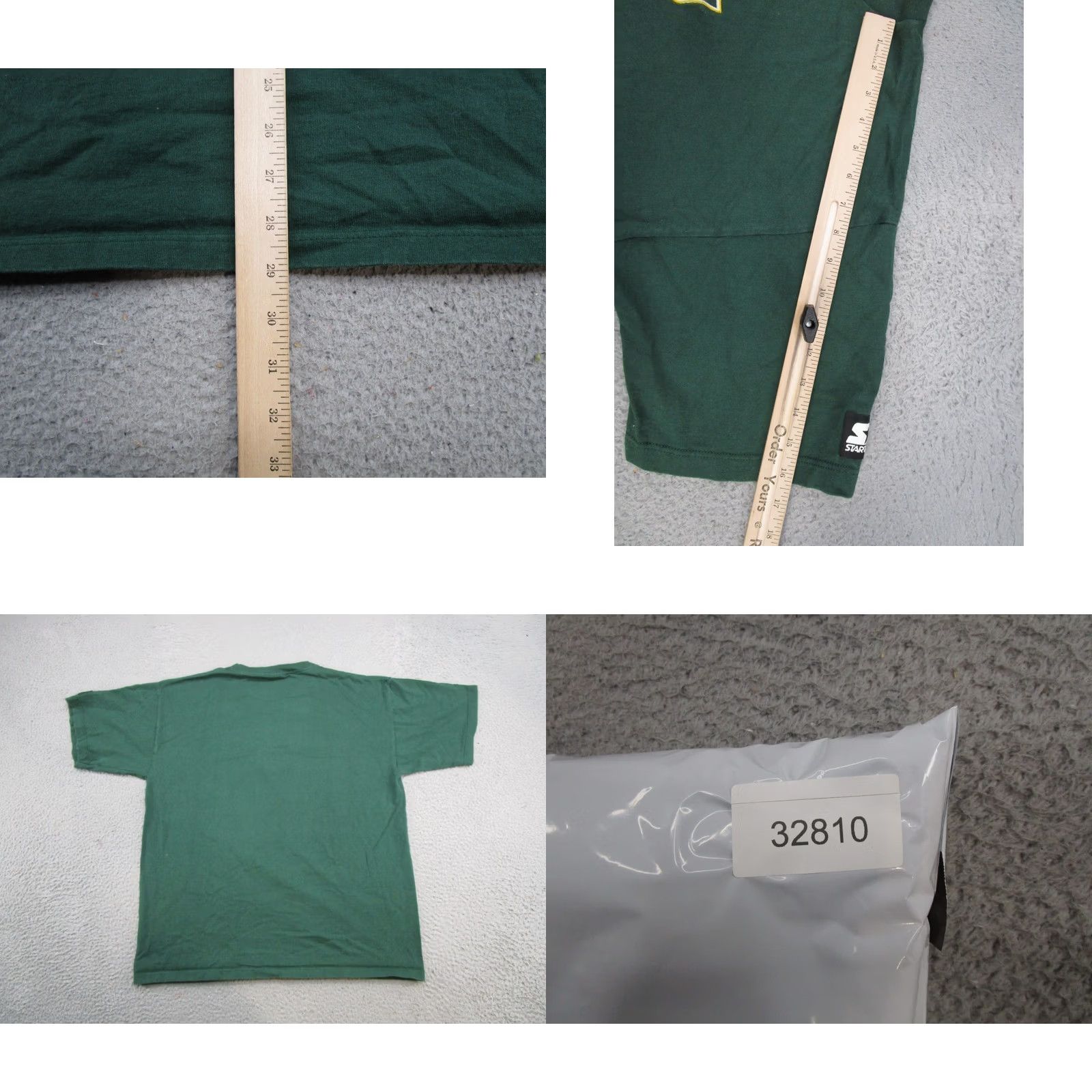 Starter VINTAGE Green Bay Packers Embroidered Starter T-Shirt Mens SZ L USA Made NFL 90s Shirt Mens L Green Embroidered 90s Weekday Mens Risk Size US L / EU 52-54 / 3 - 8 Thumbnail