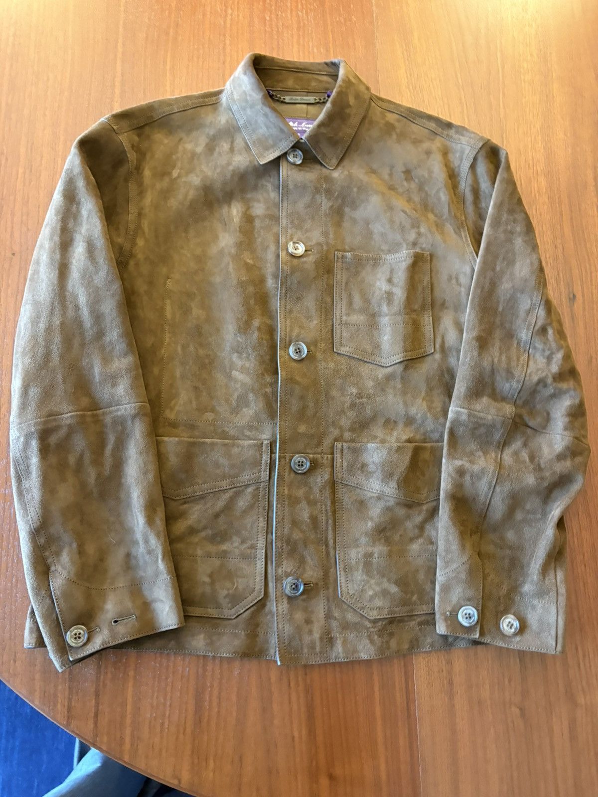 RALPH LAUREN PURPLE LABEL SUEDE JACKET SIZE SMALL
