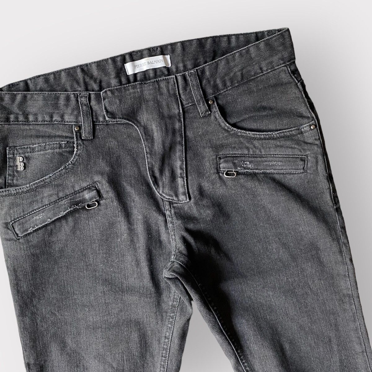 Balmain × Pierre Balmain Pierre Balmain Biker Jeans Size US 29 - 1 Thumbnail