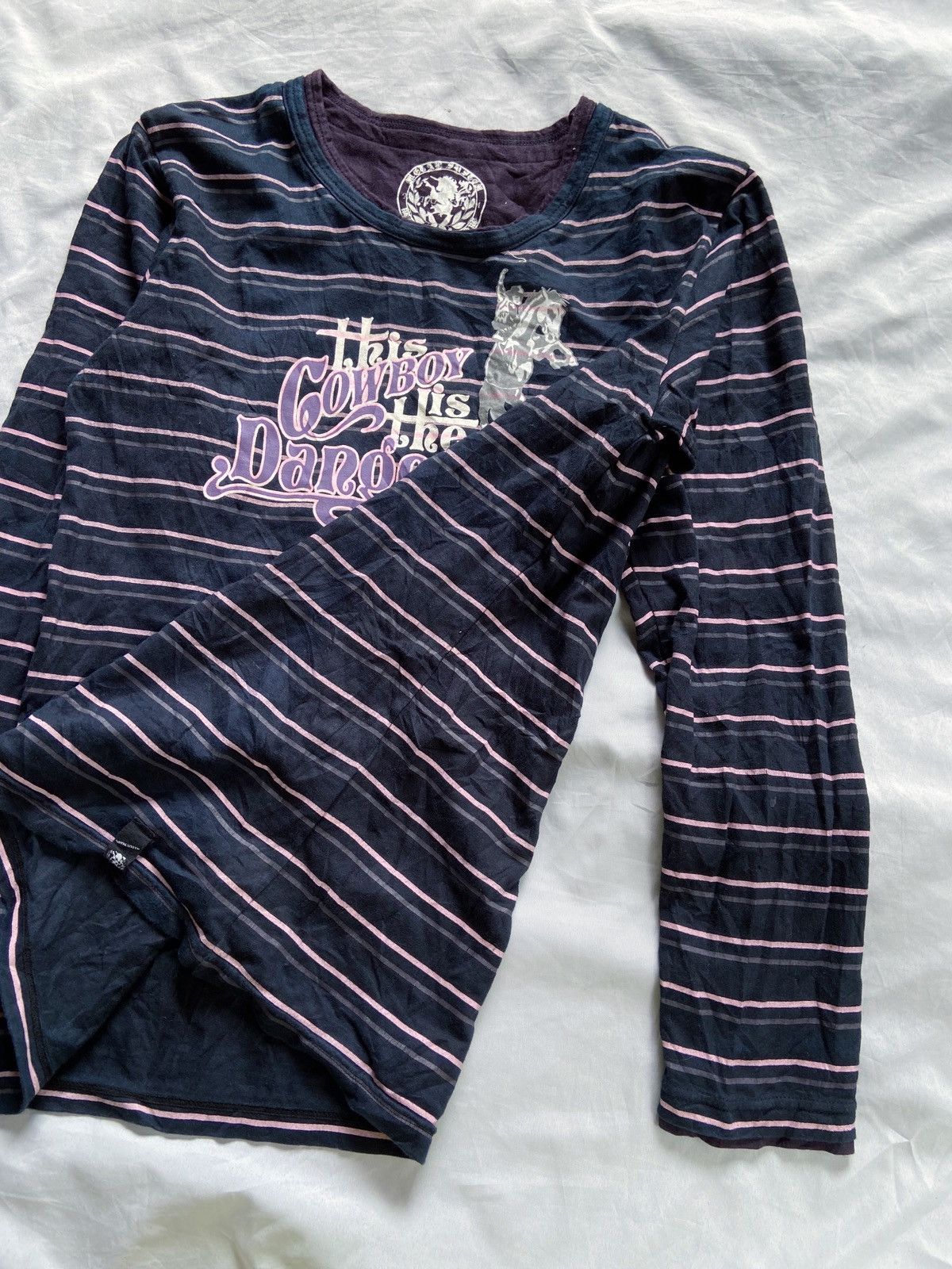 Japanese Brand METAL SYSTEM STRIPED DOUBLER LAYER POEM LONG SLEEVE Size US M / EU 48-50 / 2 - 2 Thumbnail
