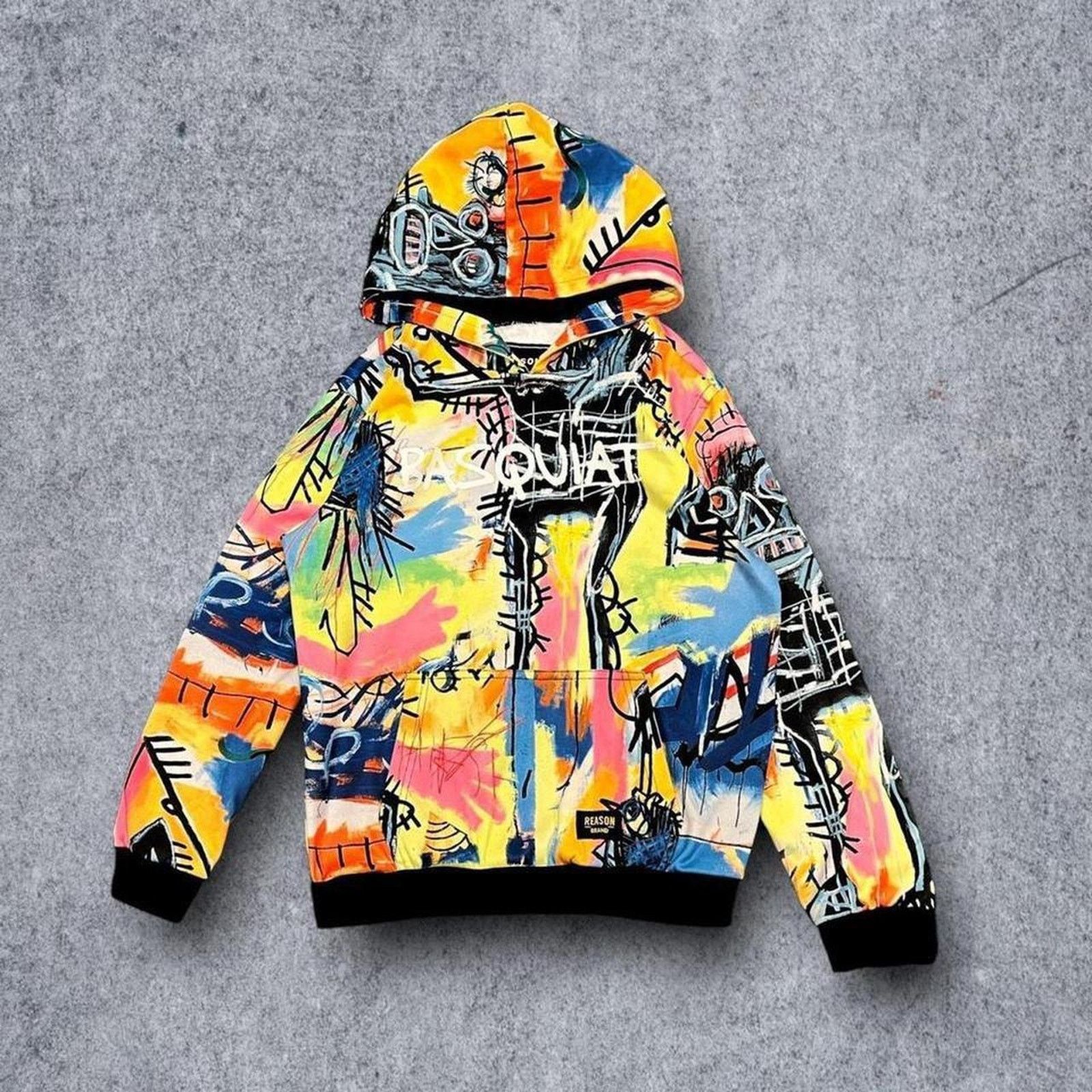 Reason Reason x Jean-Michel Basquiat Multicolor AOP Graphic Hoodie Size US S / EU 44-46 / 1 - 1 Thumbnail