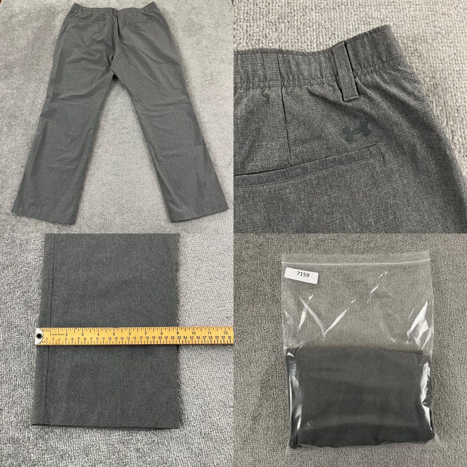 Under Armour UNDER ARMOUR Pants Mens 38x30 Gray Straight Golf Vented Performance Sport Chino Breathable Pockets Lightweight Stretch Belt Loops Regular 30 Inseam Size US 38 / EU 54 - 8 Thumbnail