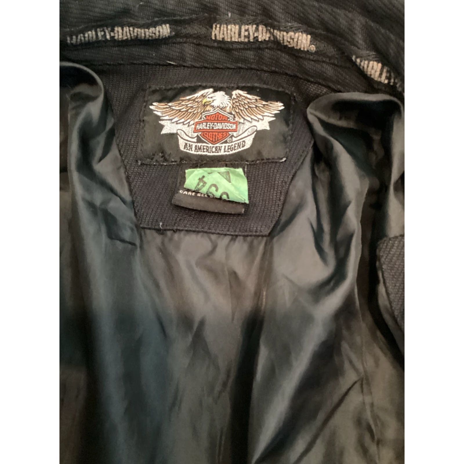 Harley Davidson Harley-Davidson Jacket Mens XL 100% Nylon Black Red Embroidered Logo Spring Motorcycle Riding 5/2005 Size US XL / EU 56 / 4 - 7 Thumbnail