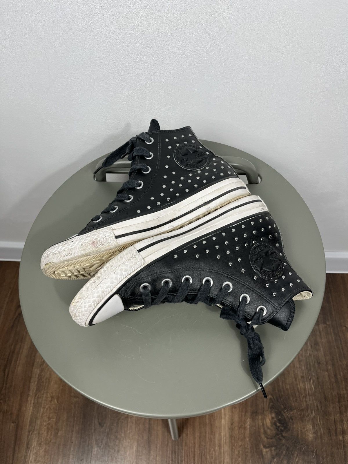 Converse Converse Chuck Taylor All Star Leather Studded High Top 37.5 Size US 7 / IT 37 - 10 Thumbnail