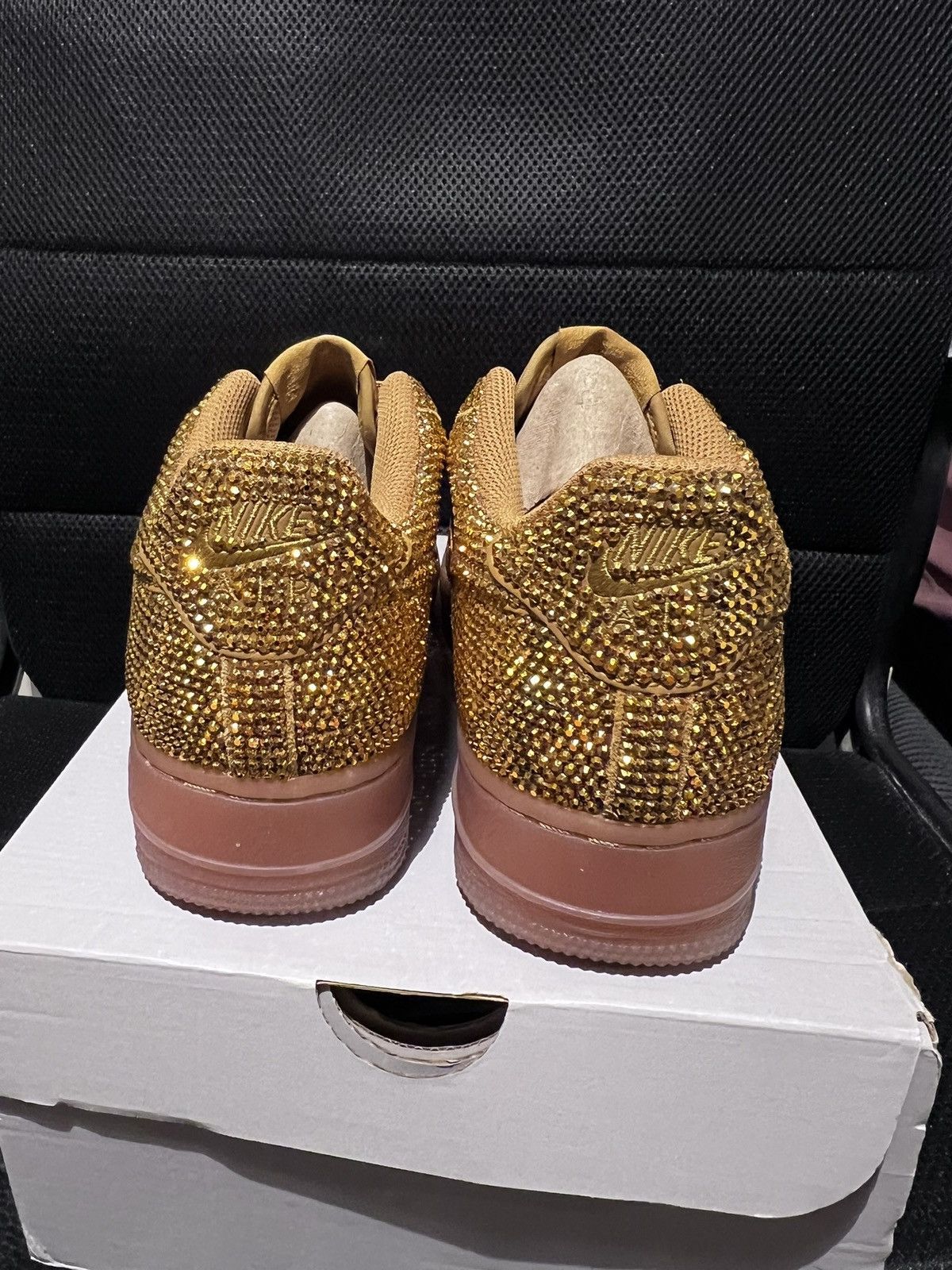 Nike Nike Air Force 1 golden crystal customized 1/1 Size US 8.5 / IT 38.5 - 5 Thumbnail