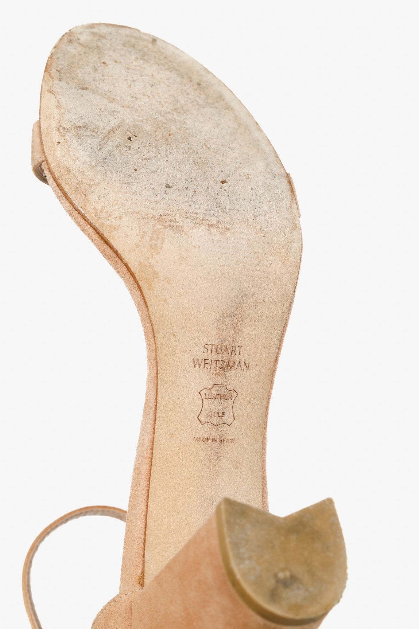 Stuart Weitzman Stuart Weitzman NearlyNude Naked Suede Ankle-Strap Sandals Size US 8.5 / IT 38.5 - 5 Thumbnail