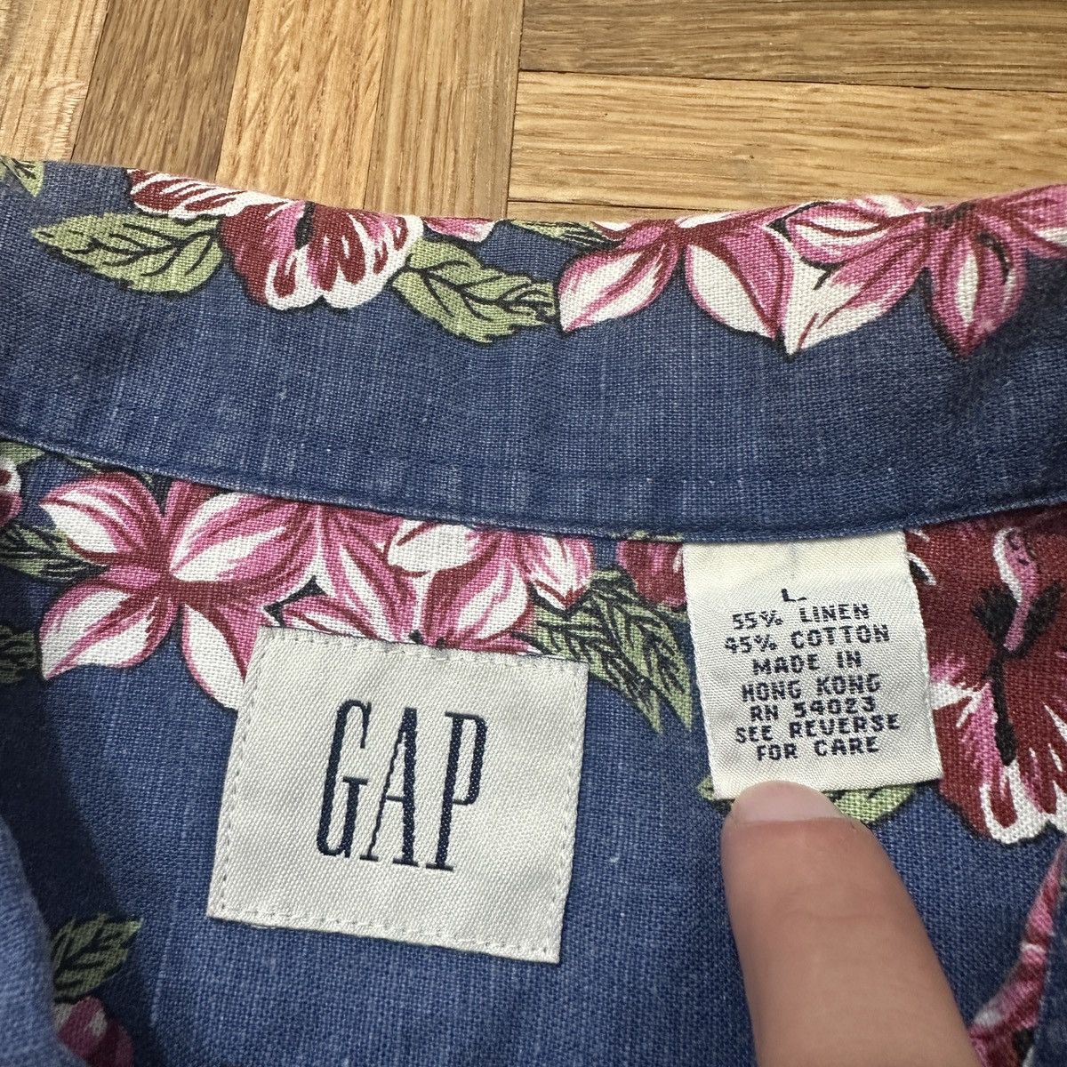 Gap Vintage GAP linen Hawaiian shirt Size US L / EU 52-54 / 3 - 4 Thumbnail