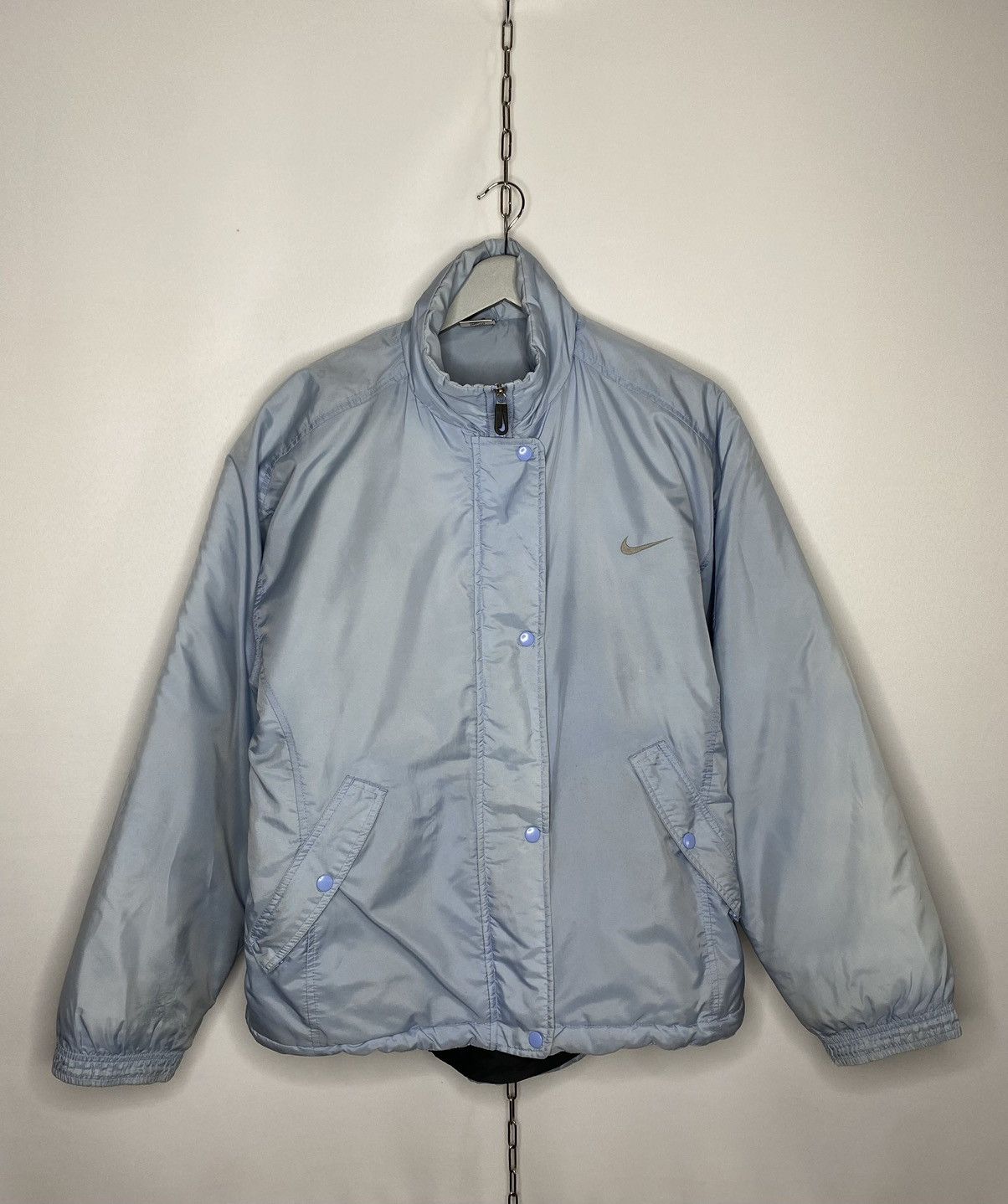 Nike × Vintage Rare Vintage Nike Big Logo Puffer Jacket Y2K Hype Size US L / EU 52-54 / 3 - 2 Thumbnail