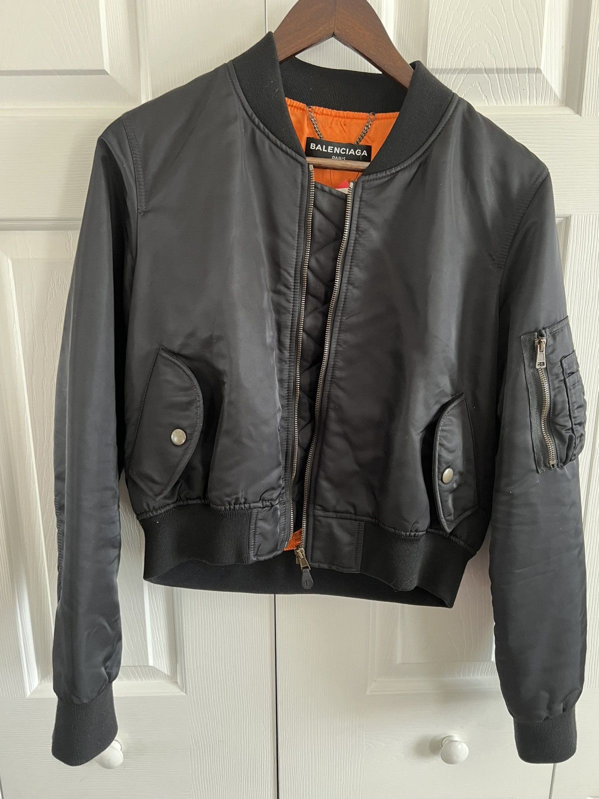 Balenciaga Balenciaga ss17 Cropped Bomber jacket size 52 Size US L / EU 52-54 / 3 - 3 Thumbnail