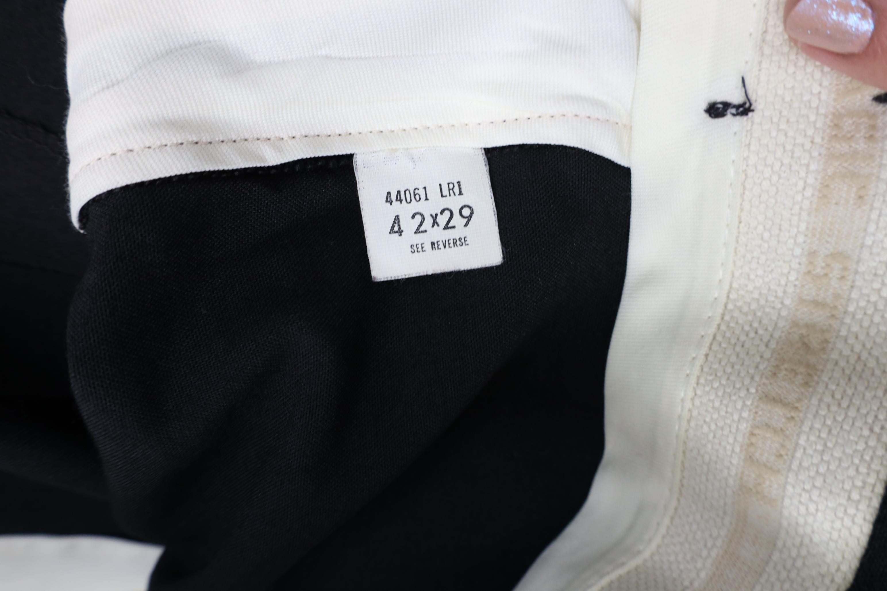 Vintage Vintage 70s Streetwear Wool Blend Wide Leg Chino Pants Black Size US 42 / EU 58 - 8 Thumbnail
